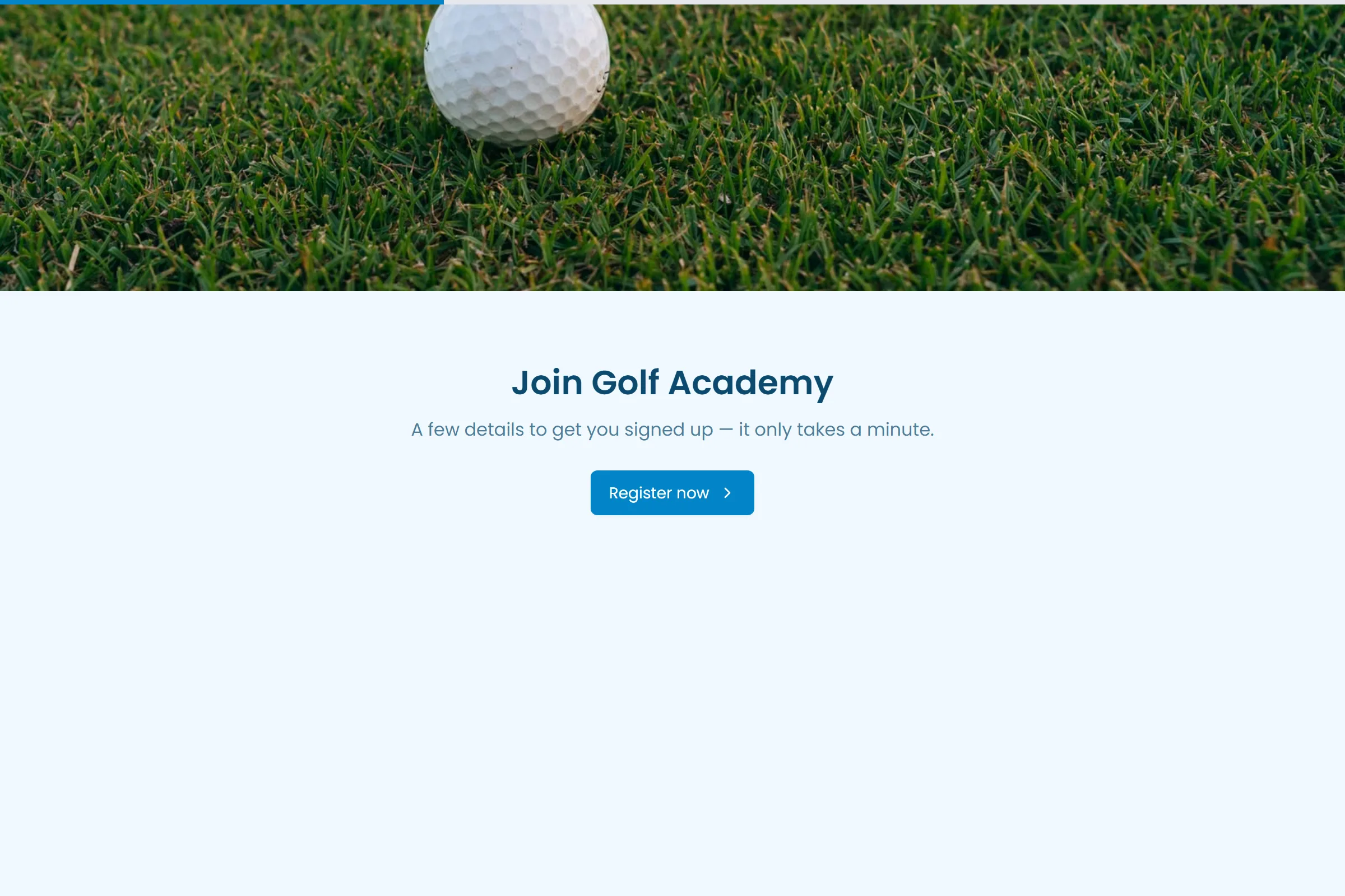 Golf Academy Program Application template preview