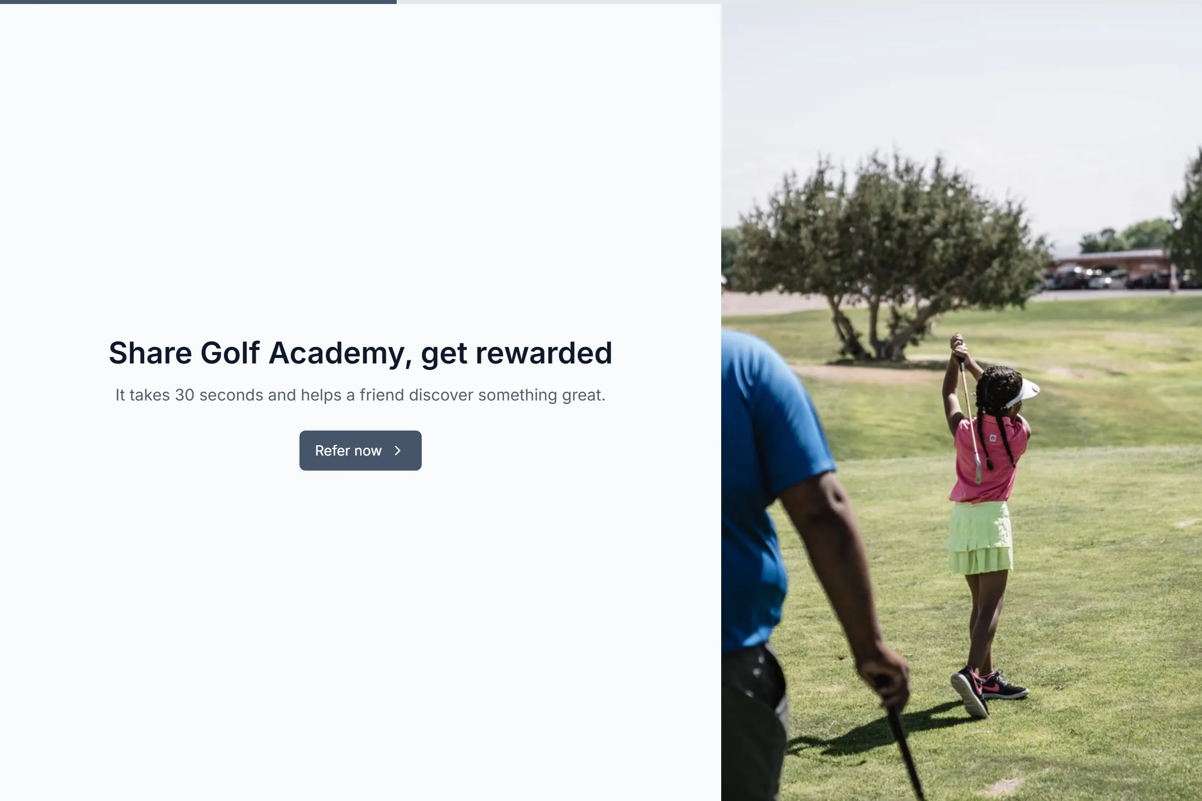 Golf Academy Referral Form template preview