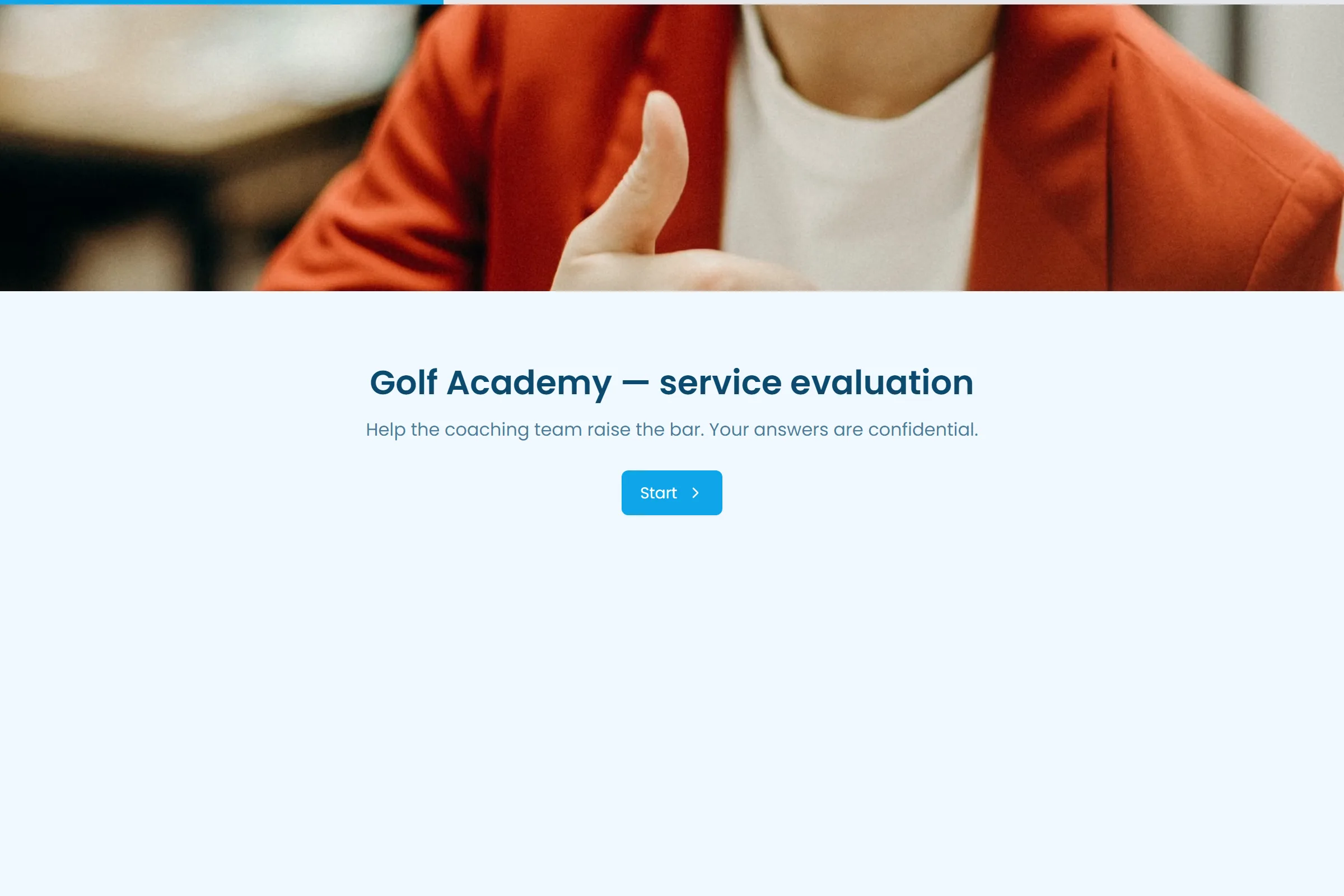 Golf Academy Service Evaluation template preview