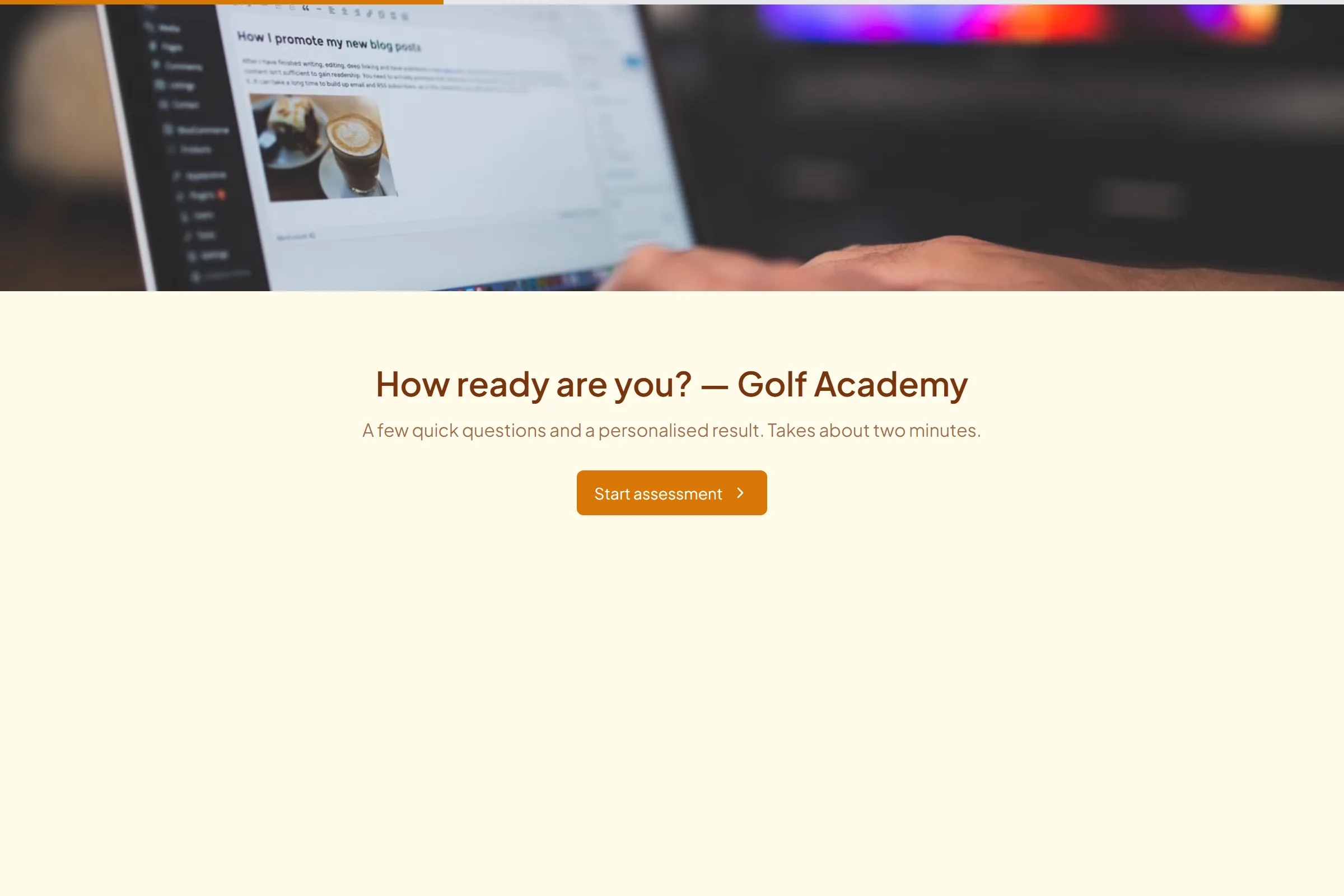 Golf Academy Skills & Goals Assessment template preview