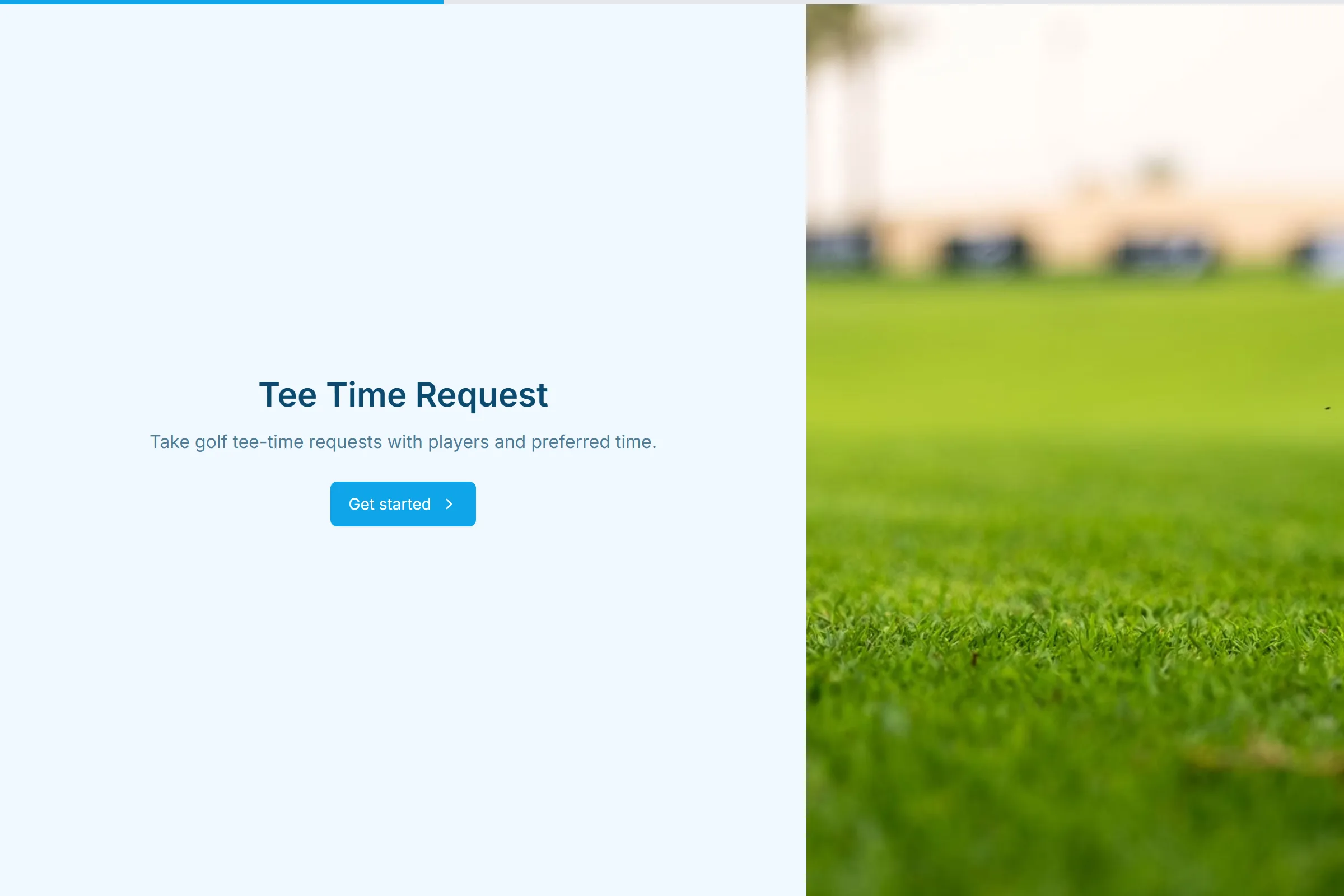 Tee Time Request template preview
