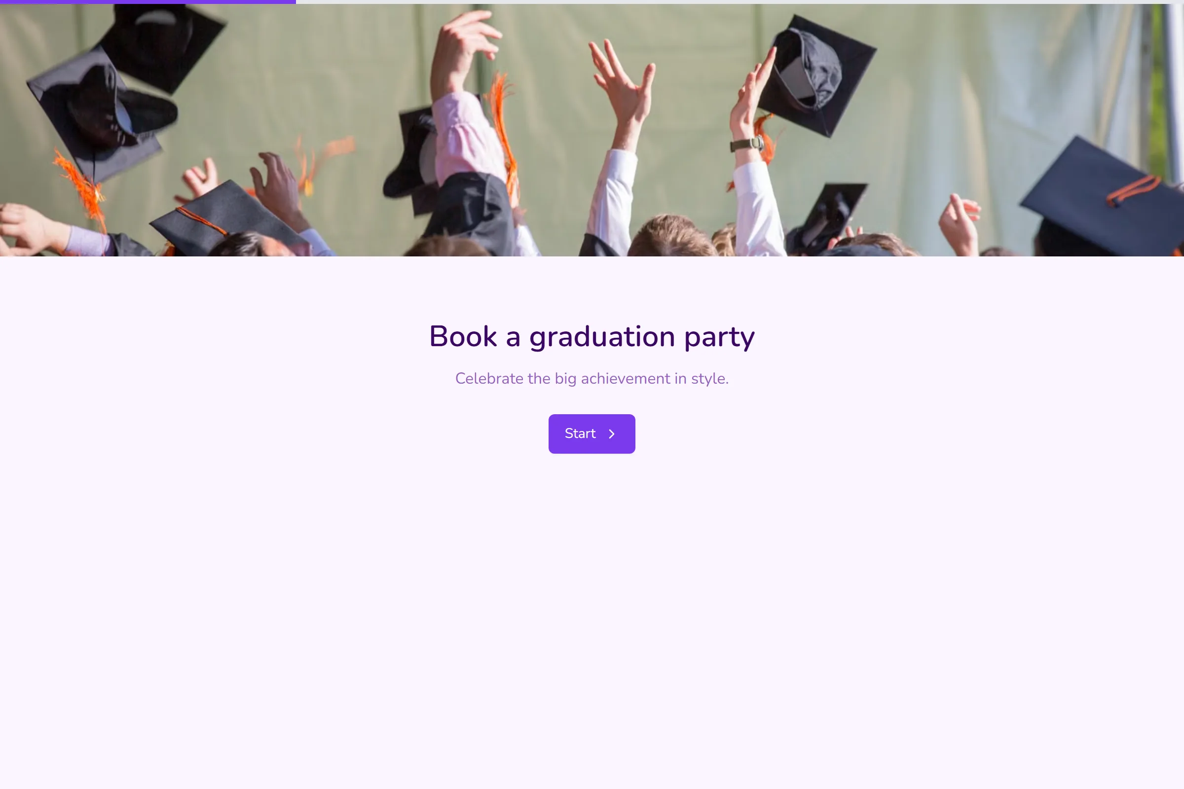 Graduation Party Booking template preview