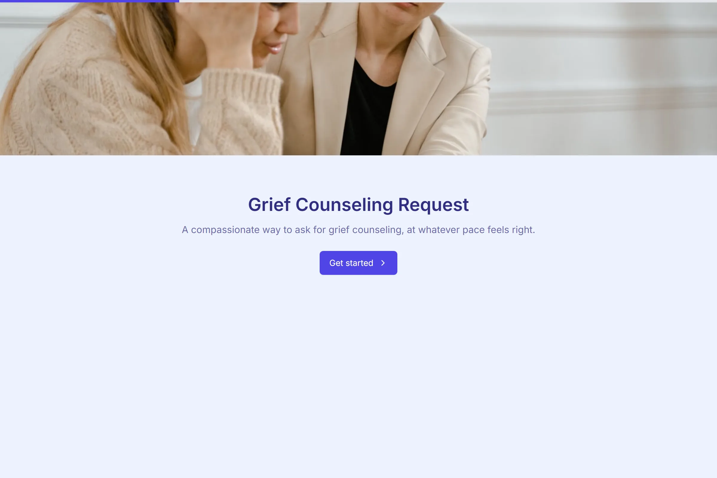 Grief Counseling Request template preview