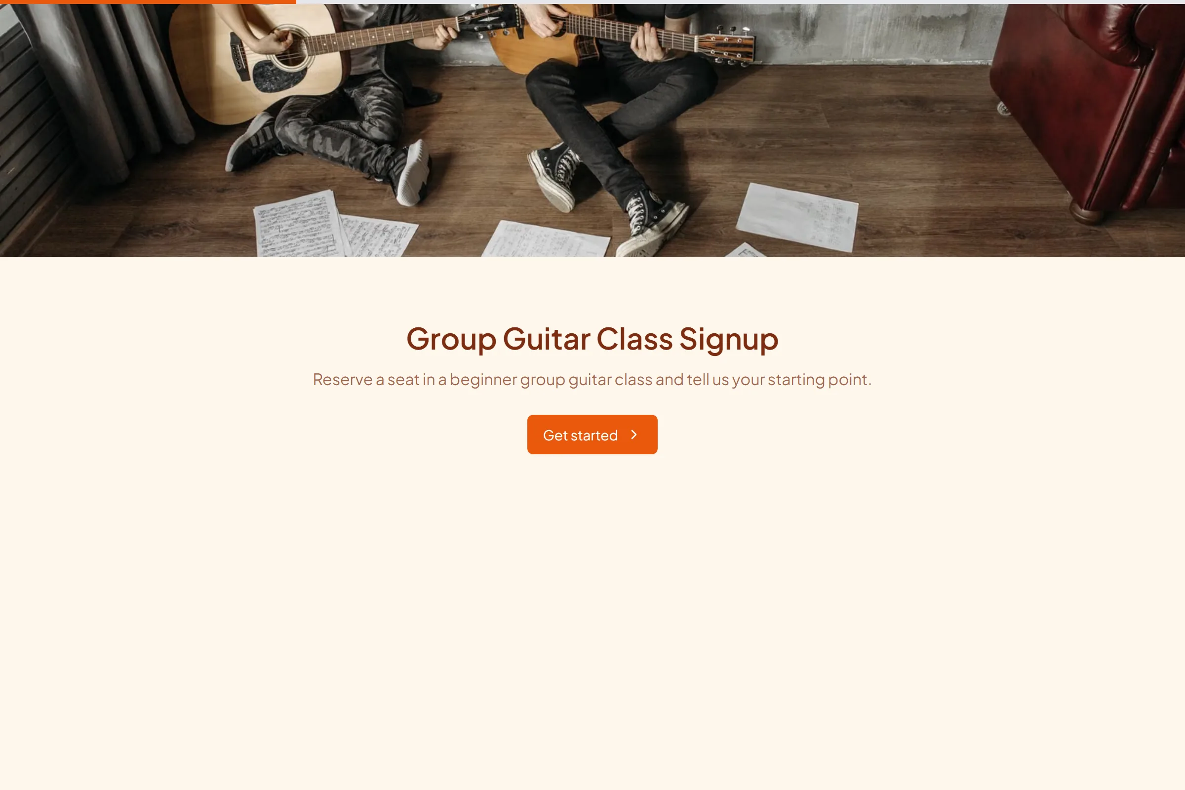 Group Guitar Class Signup template preview