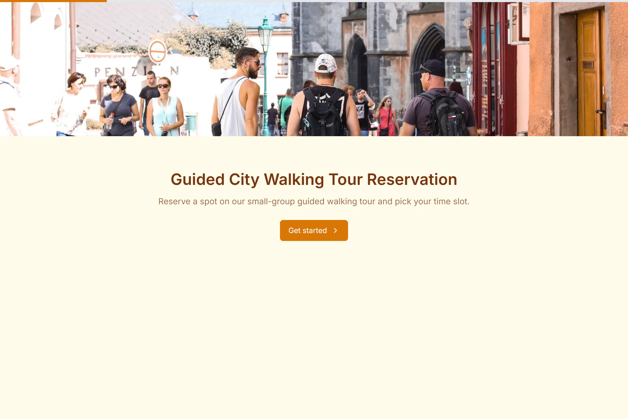 Guided City Walking Tour Reservation template preview