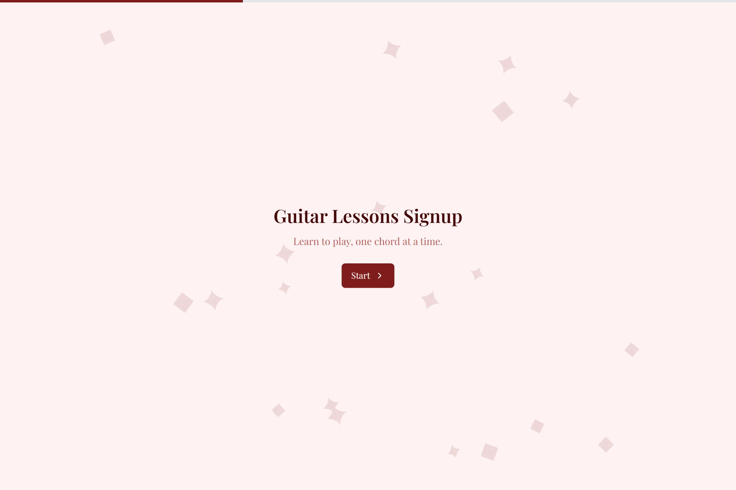 Guitar Lessons Signup template preview