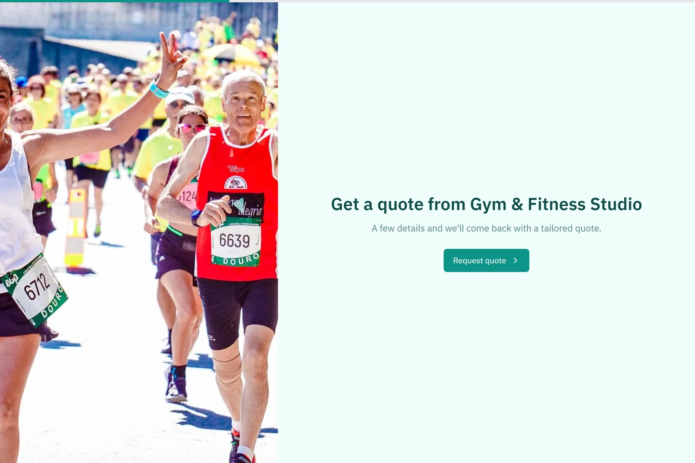 Gym & Fitness Studio Maintenance Request template preview
