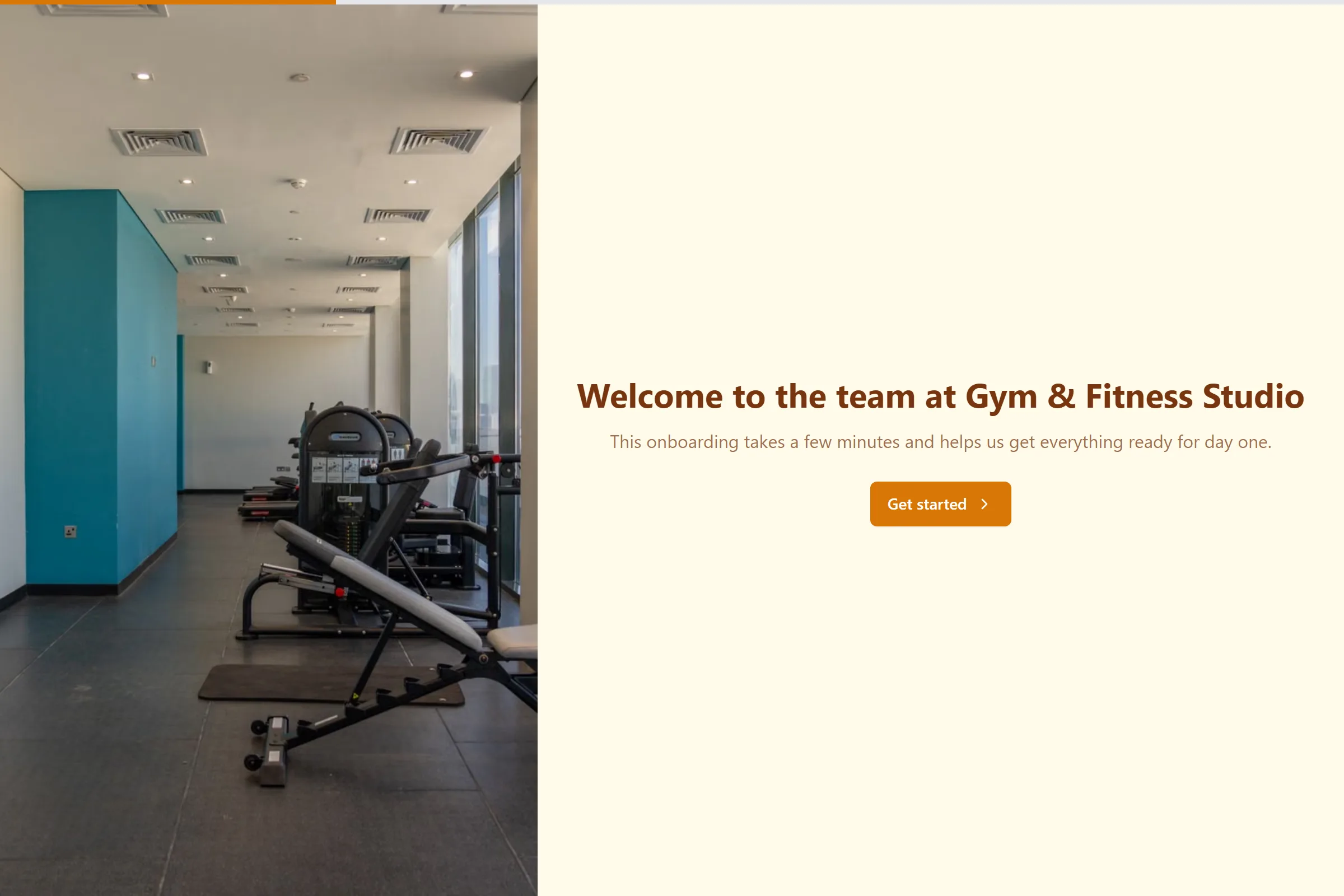 Gym & Fitness Studio Member Profile Setup template preview