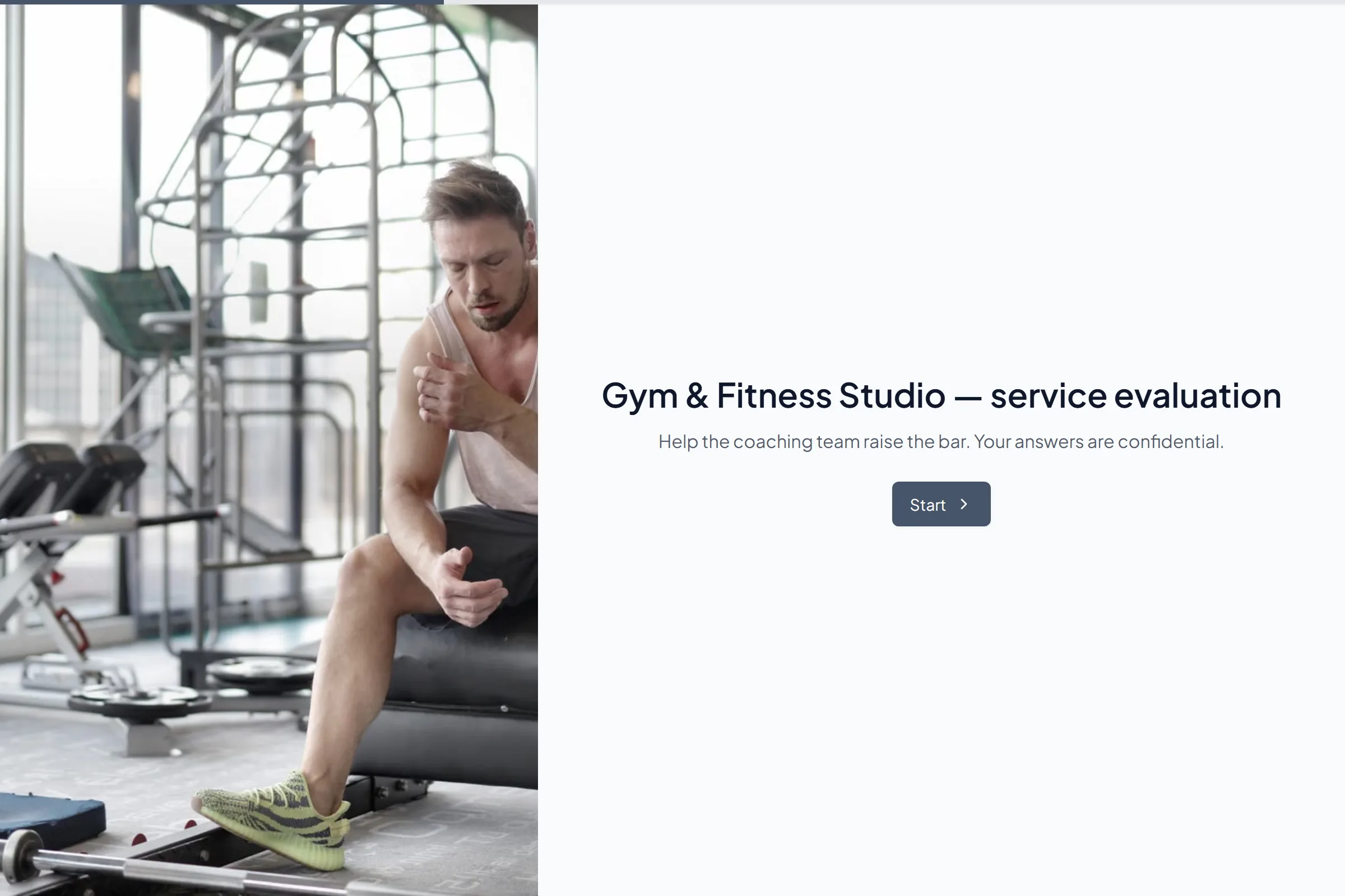 Gym & Fitness Studio Service Evaluation template preview