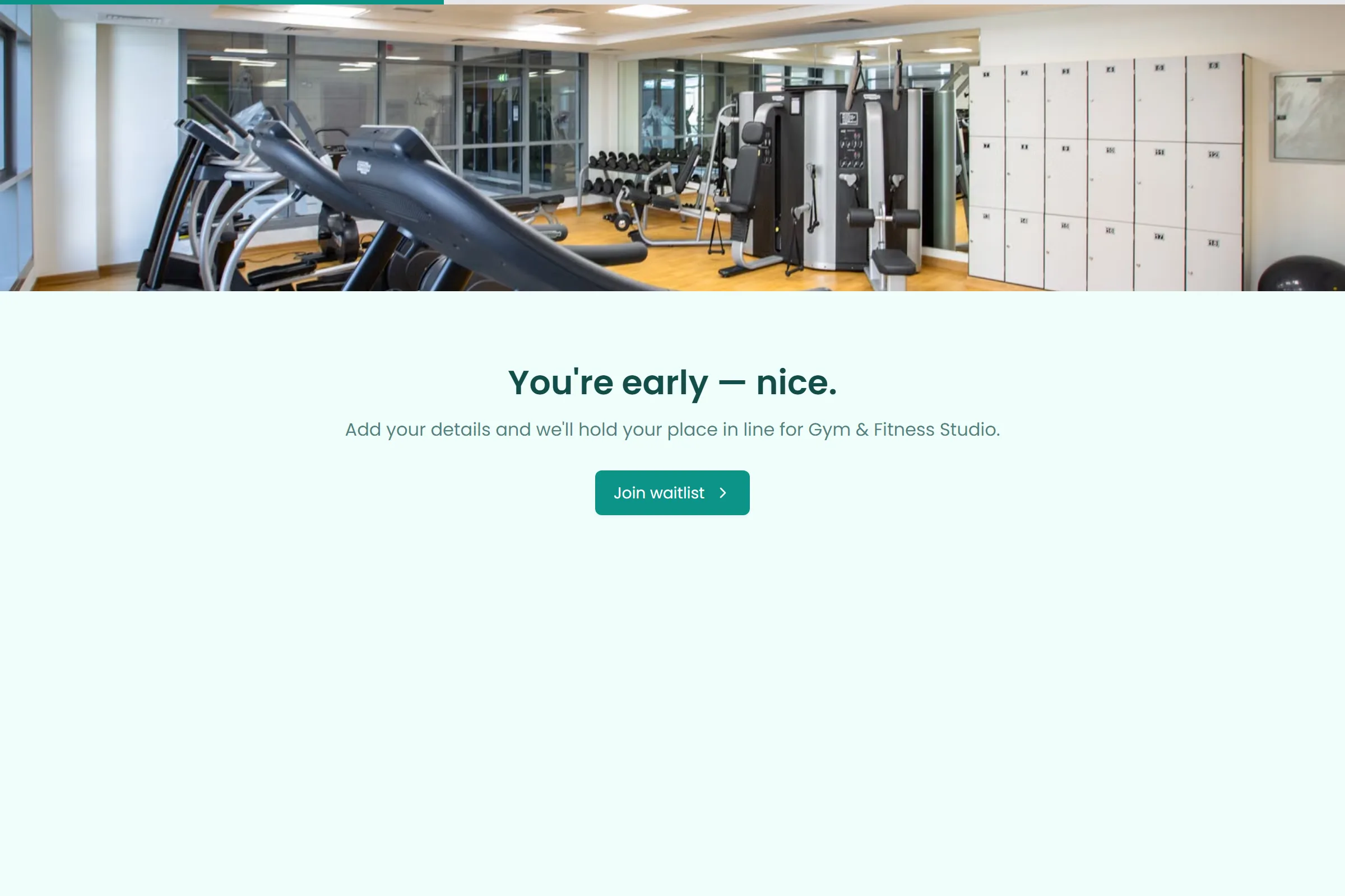 Gym & Fitness Studio Waitlist template preview