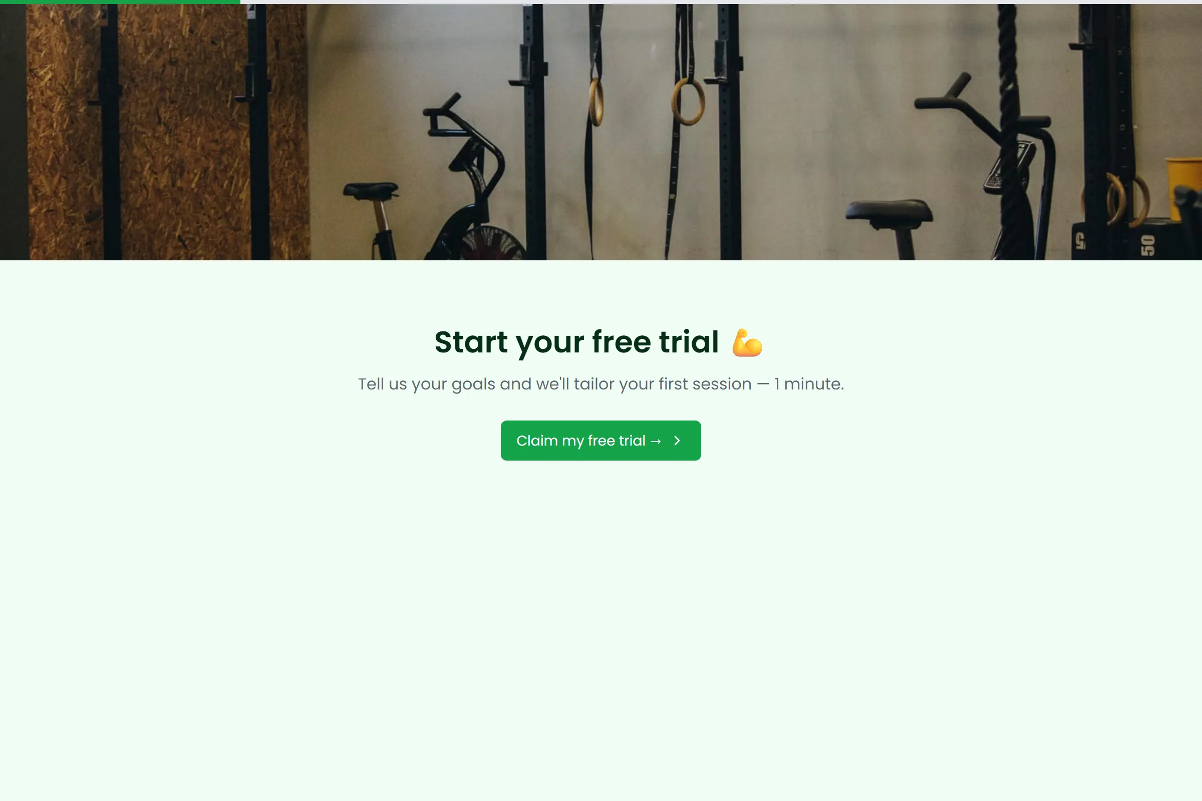 Gym Free Trial Signup preview