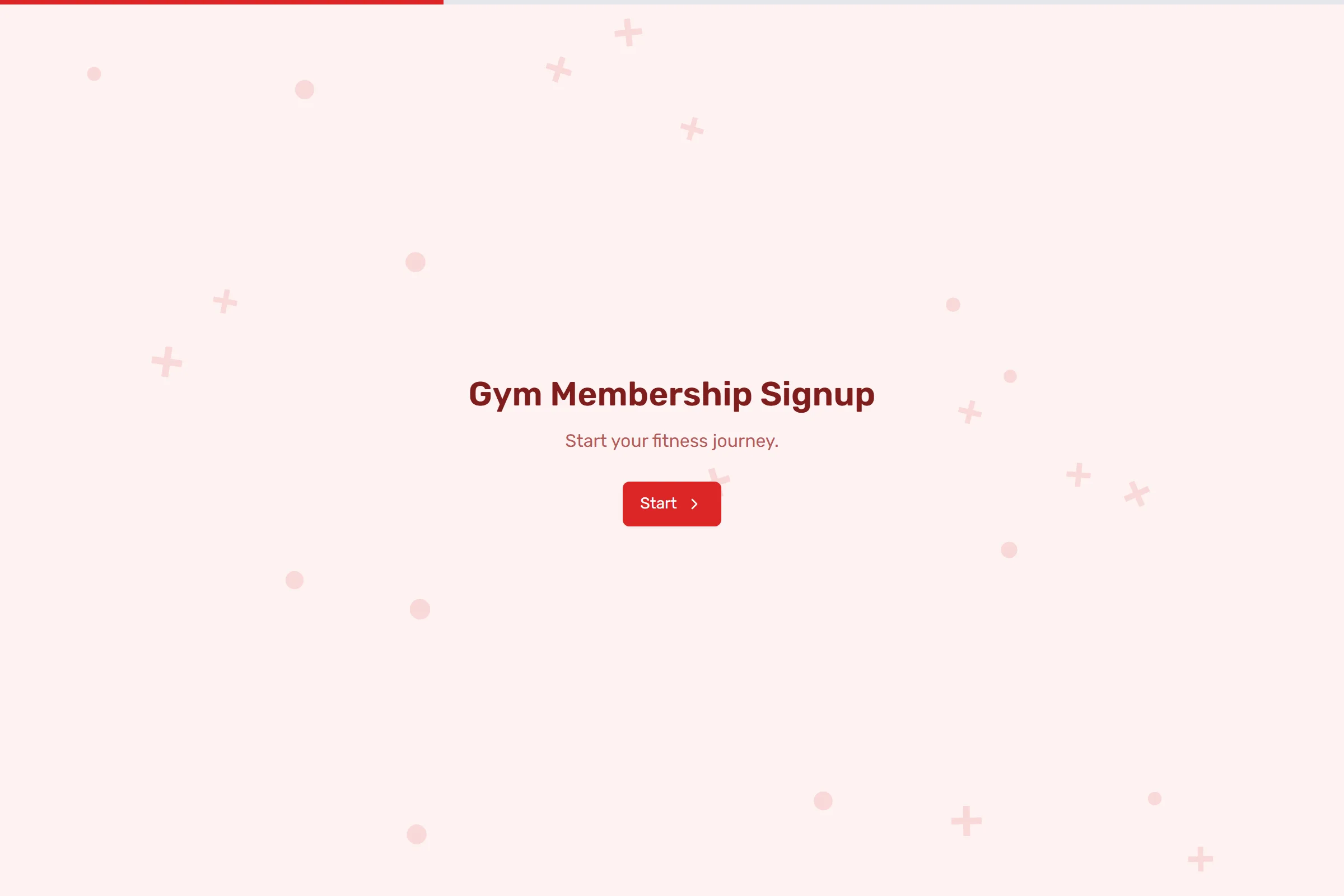 Gym Membership Signup template preview