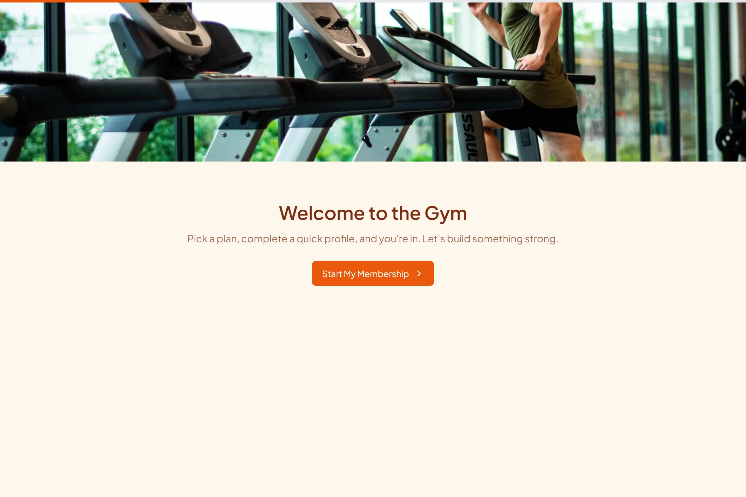 Gym Membership Signup template preview