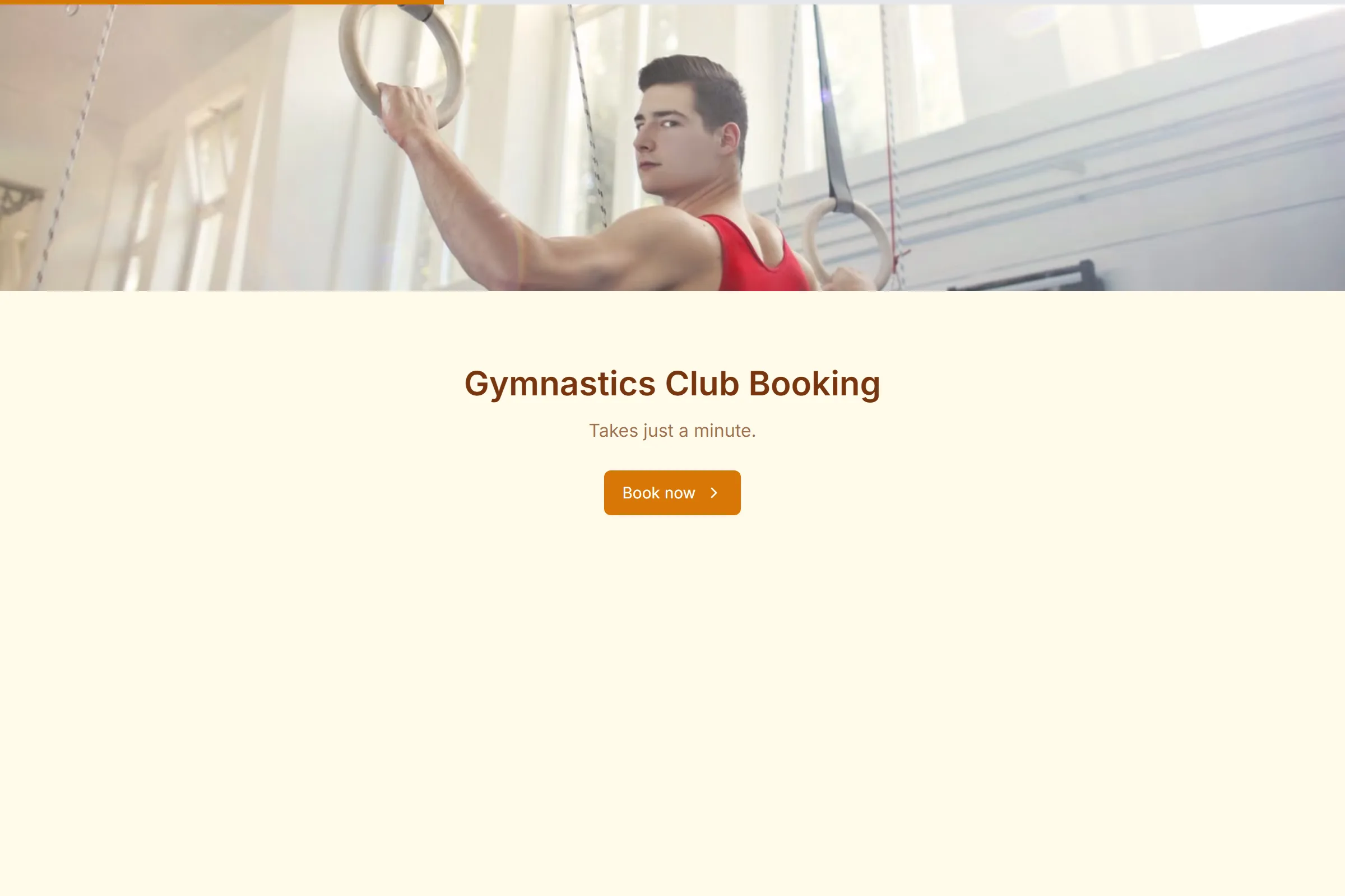Gymnastics Club Booking template preview