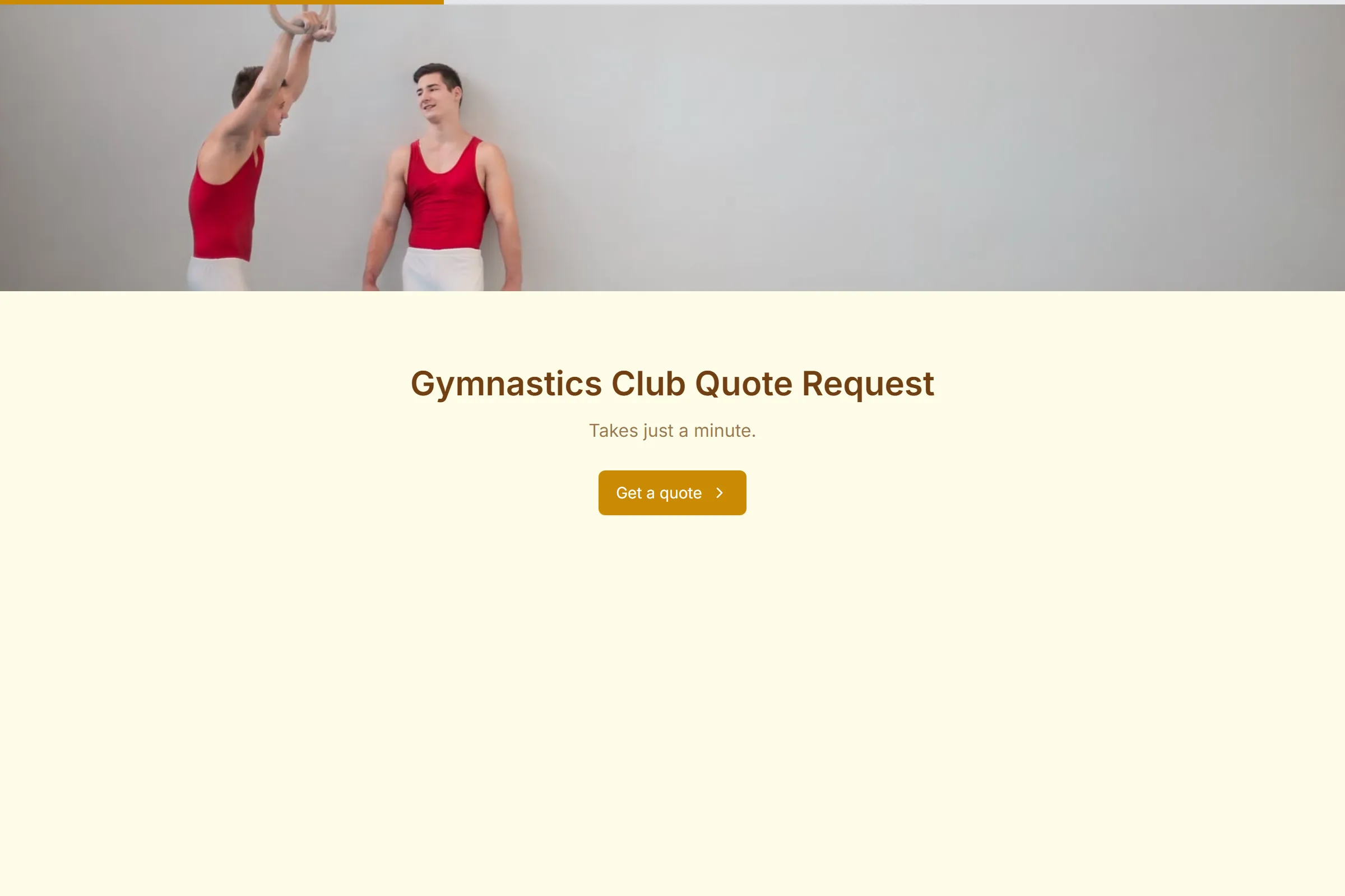 Gymnastics Club Quote Request template preview