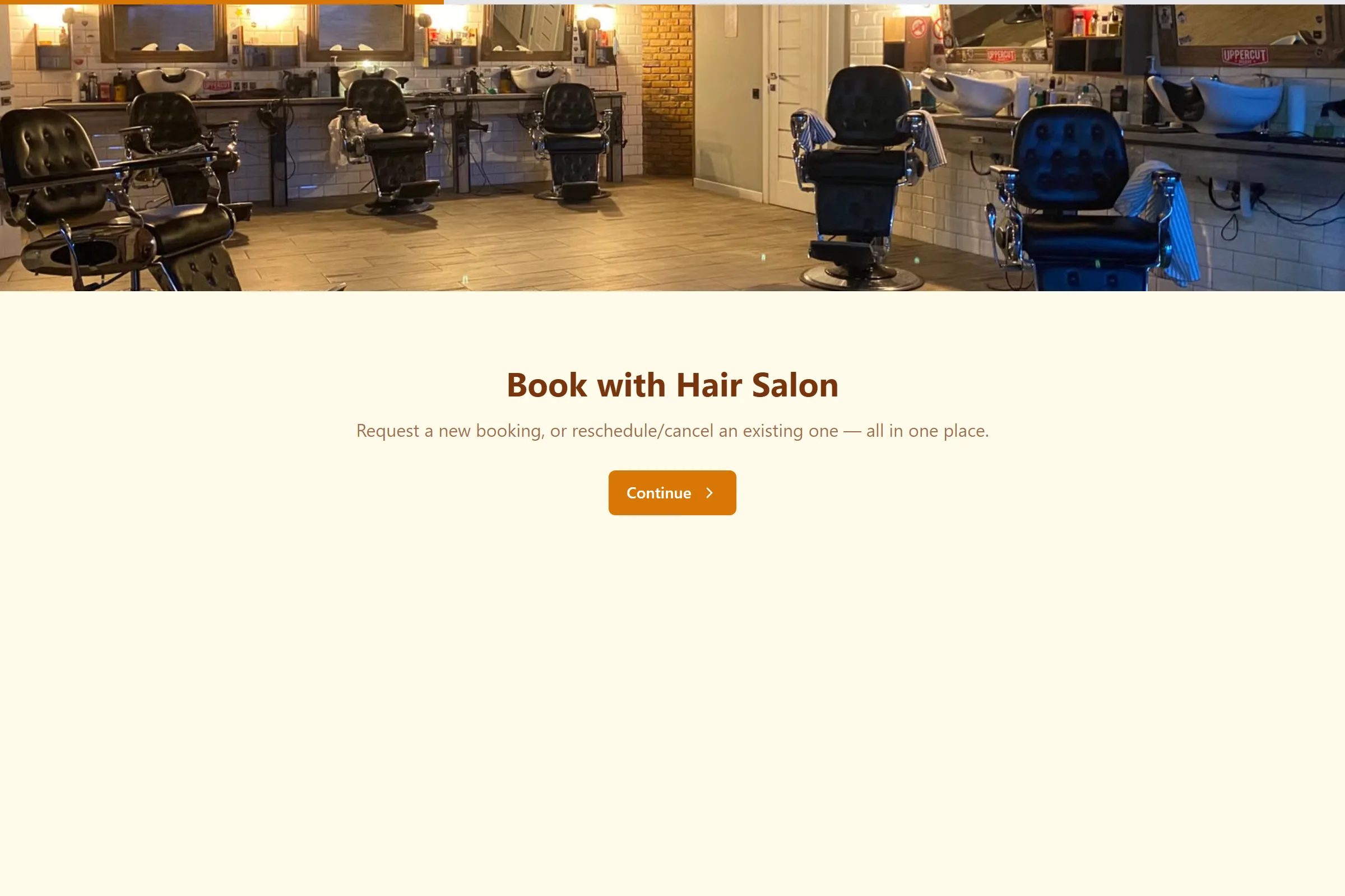 Hair Salon Availability Form template preview
