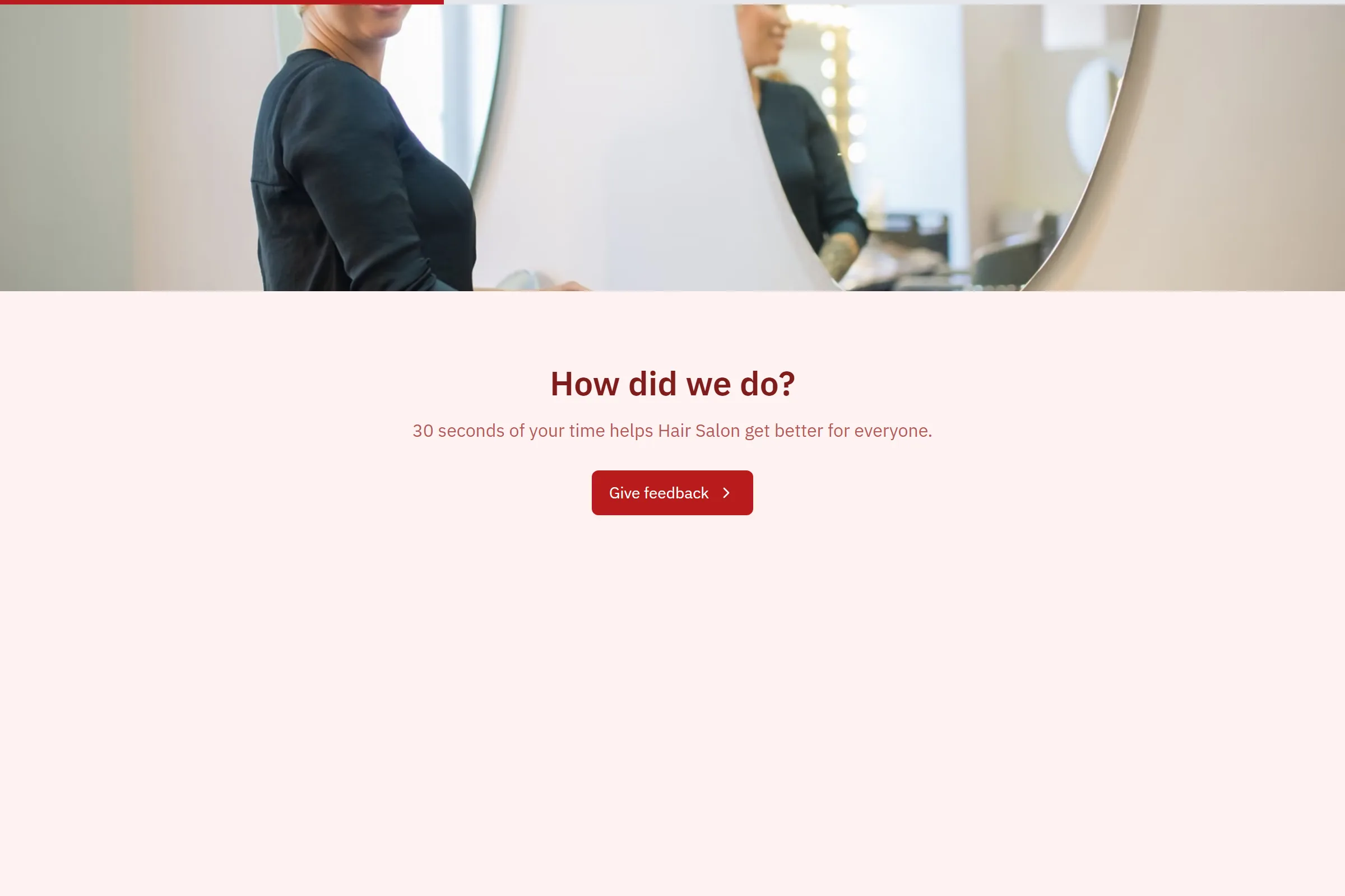 Hair Salon Quick Feedback template preview