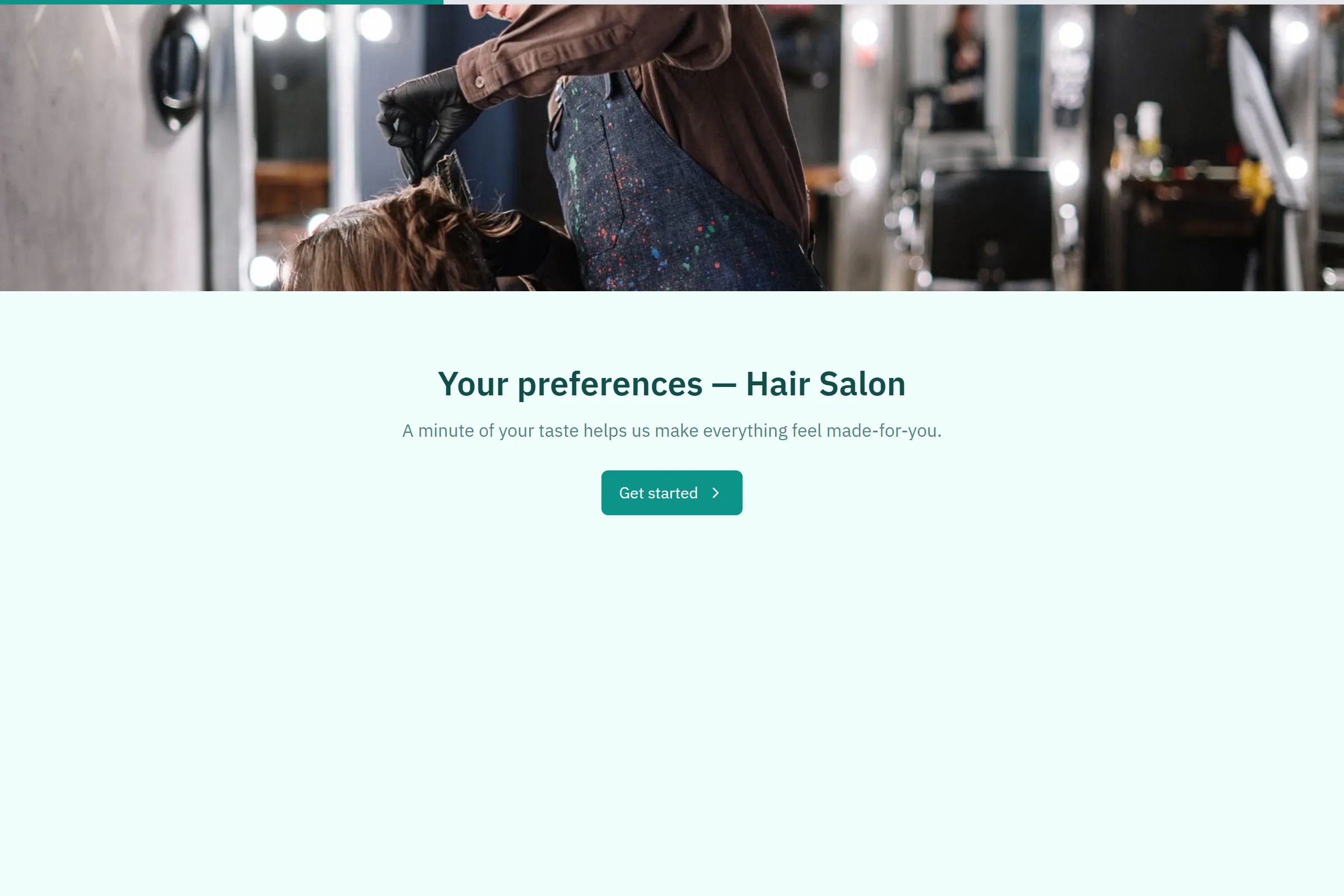 Hair Salon Style & Preferences template preview
