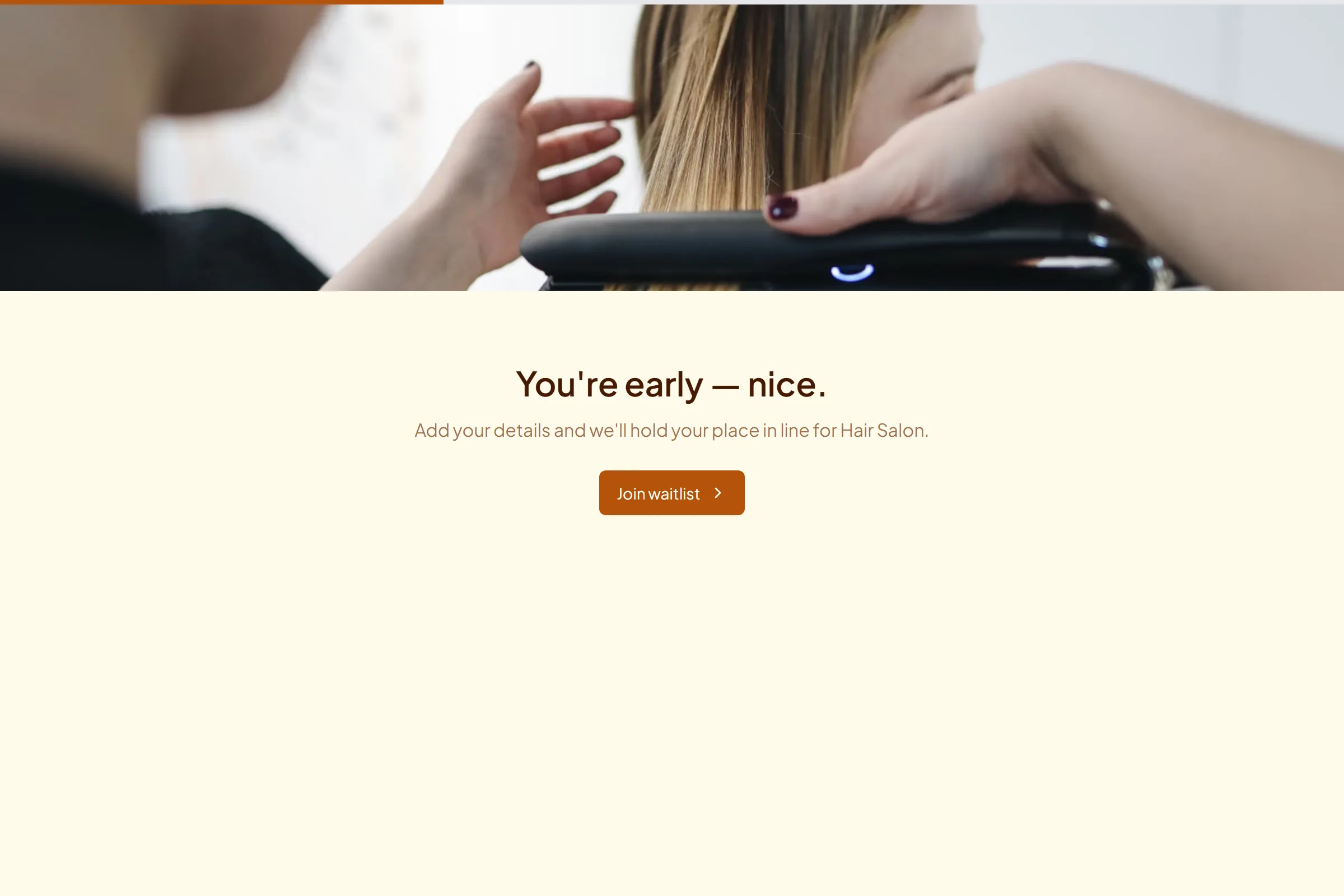Hair Salon Waitlist template preview