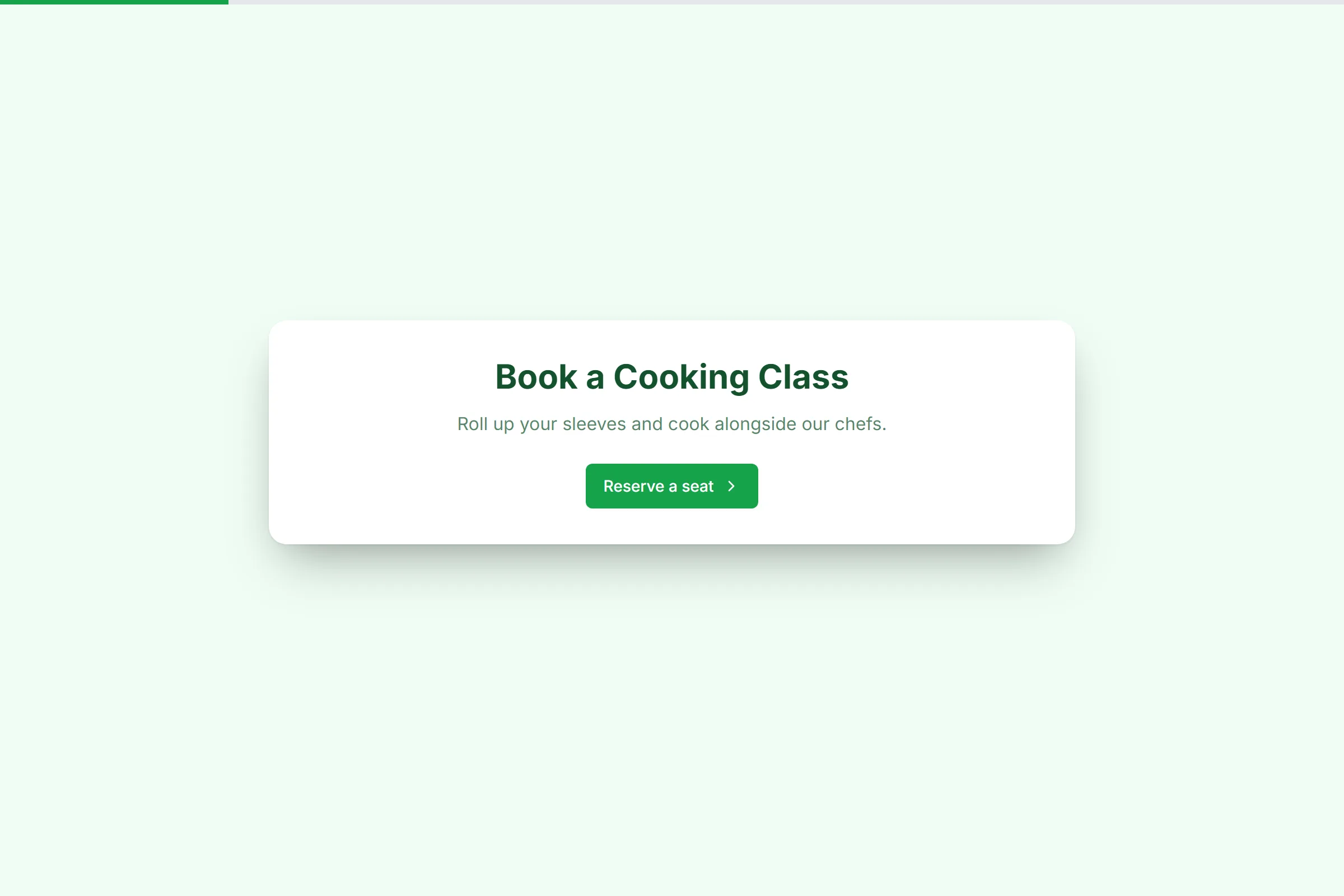 Hands-On Cooking Class Booking template preview