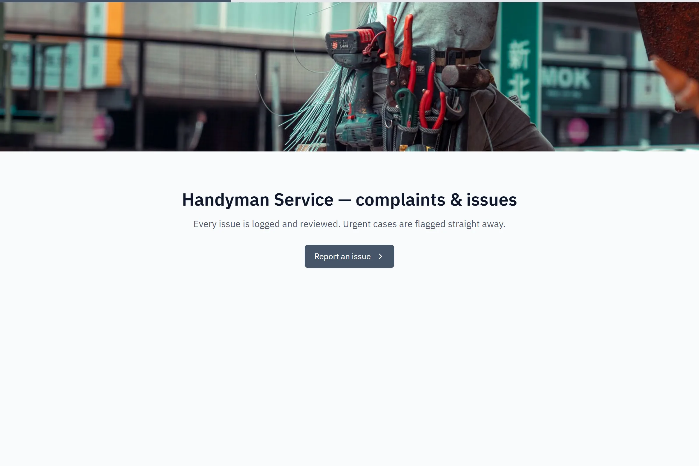 Handyman Service Complaint / Issue Form template preview
