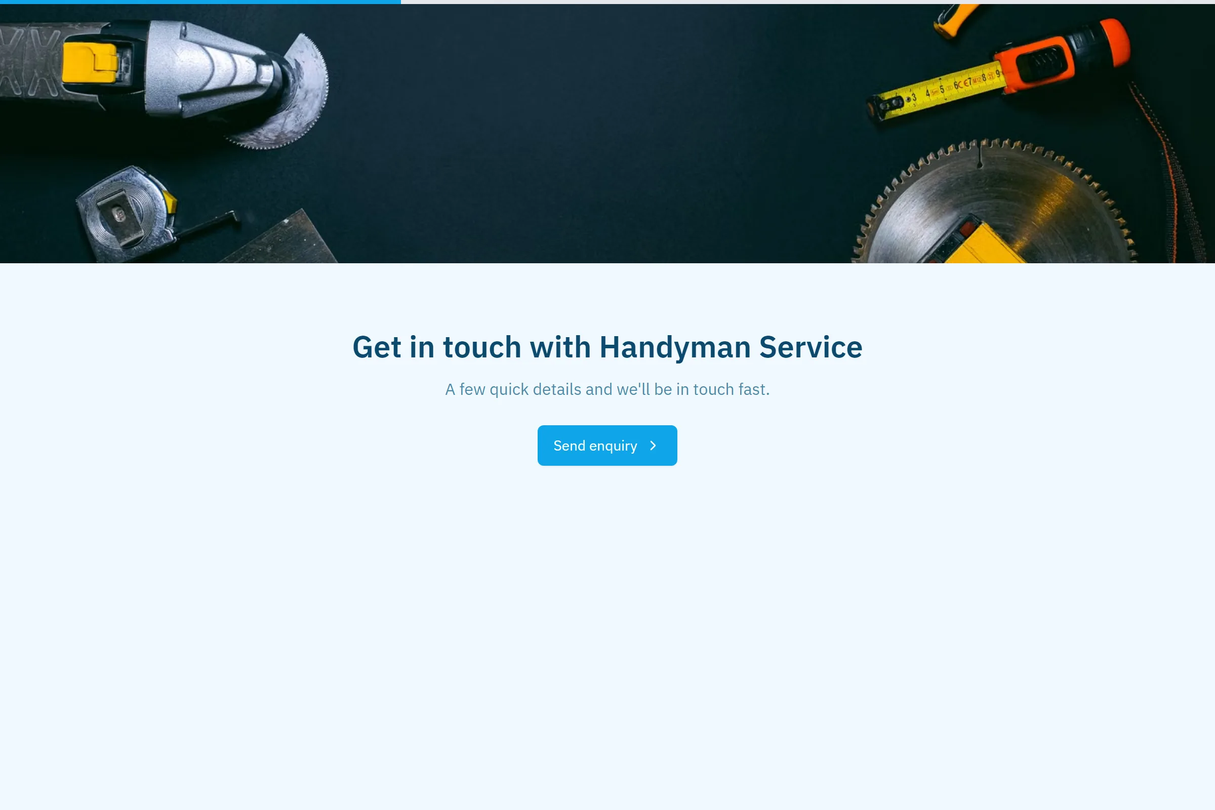 Handyman Service Enquiry template preview
