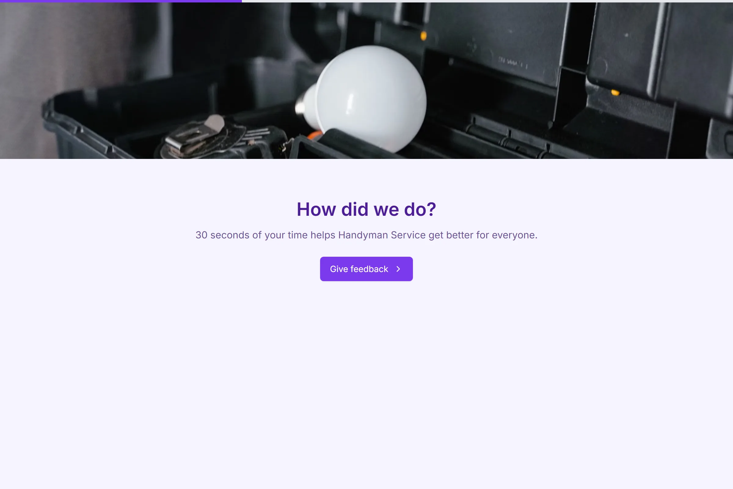 Handyman Service Quick Feedback template preview