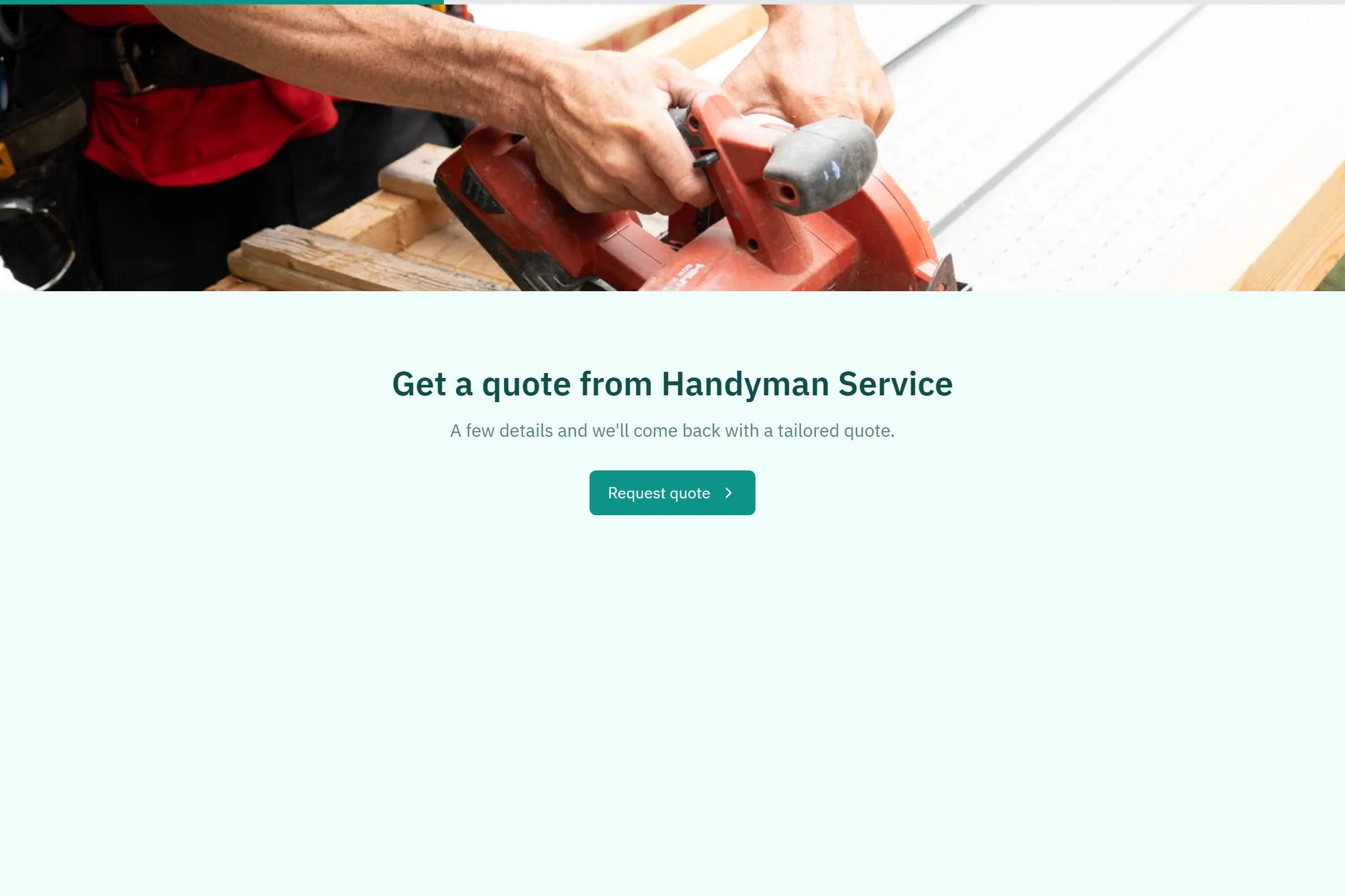 Handyman Service Site Survey Request template preview