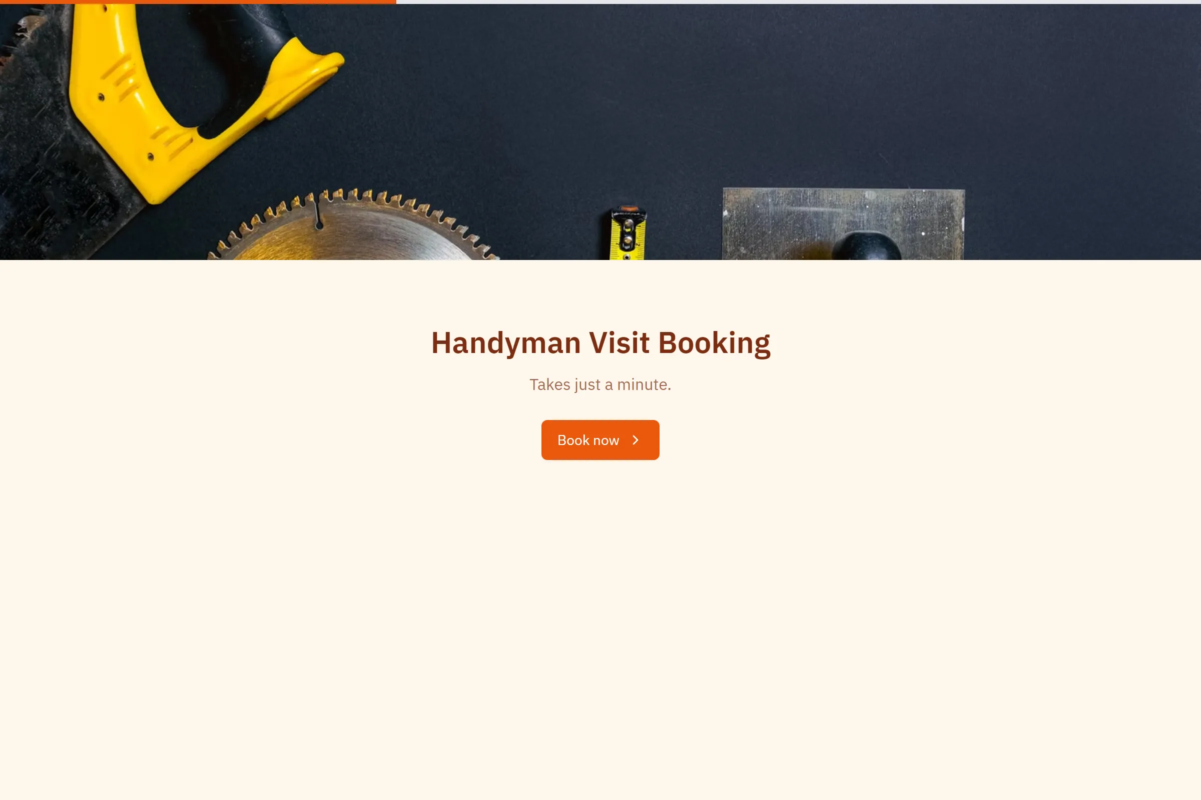 Handyman Visit Booking template preview