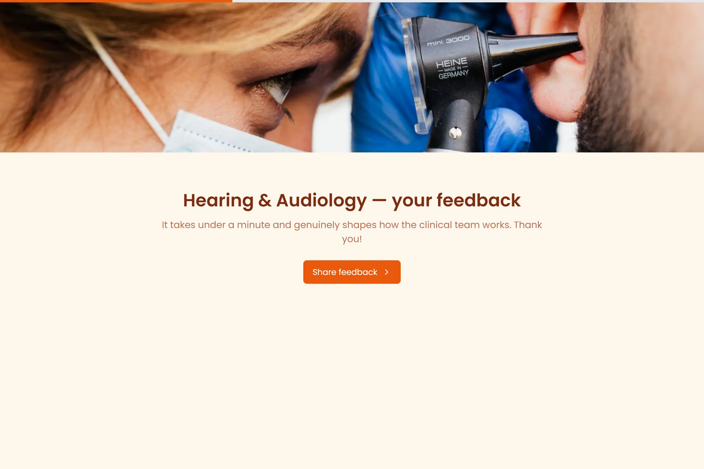 Hearing & Audiology Satisfaction Survey template preview