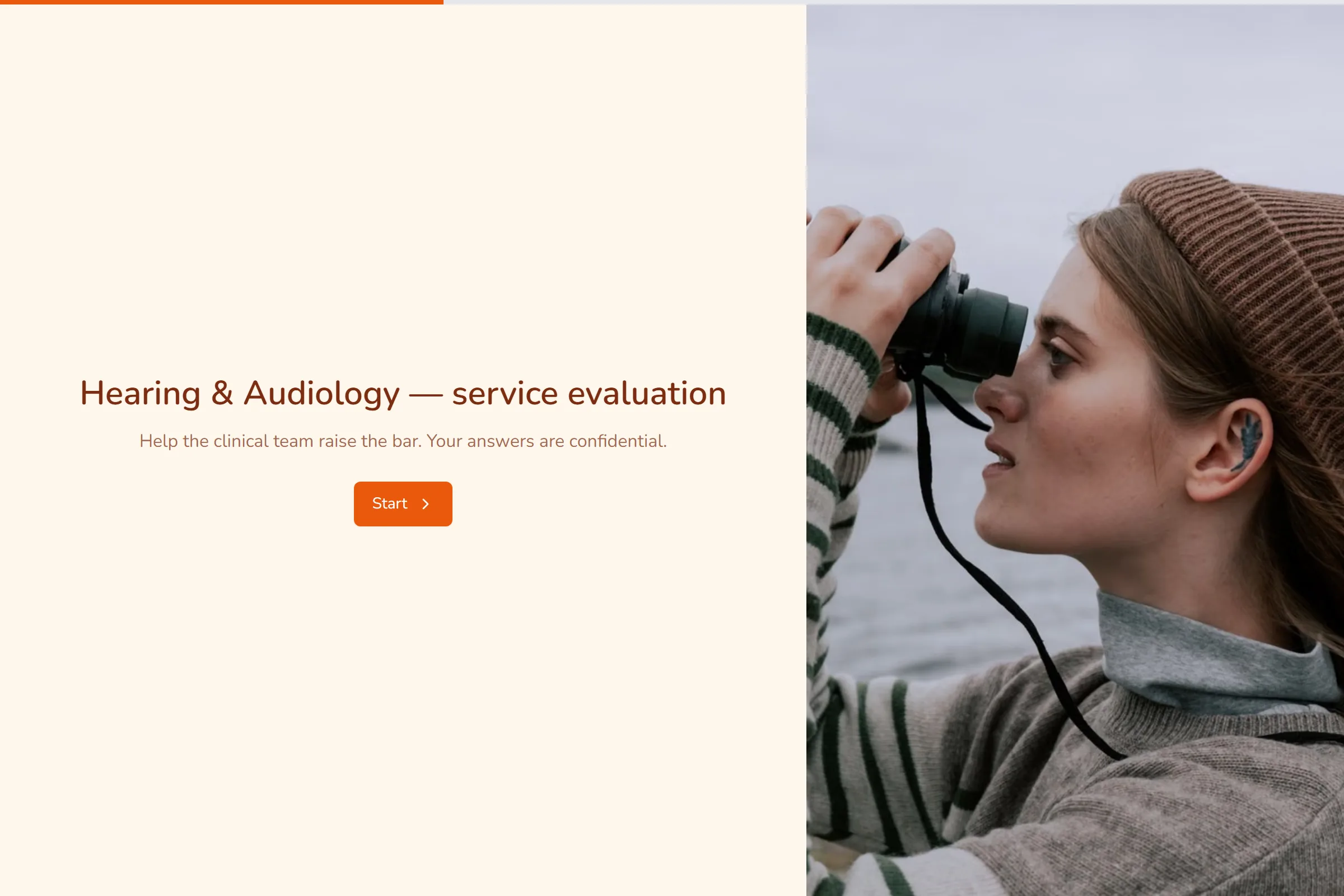 Hearing & Audiology Service Evaluation template preview