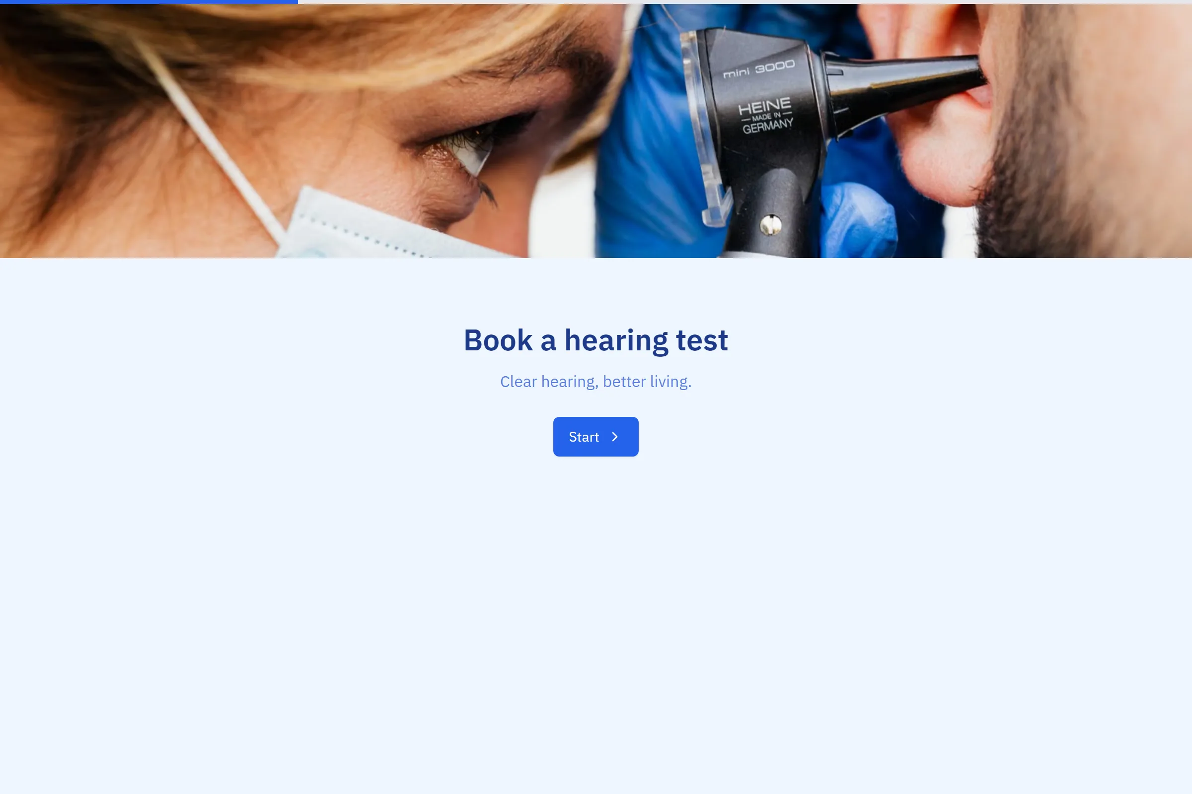 Hearing Test Booking template preview