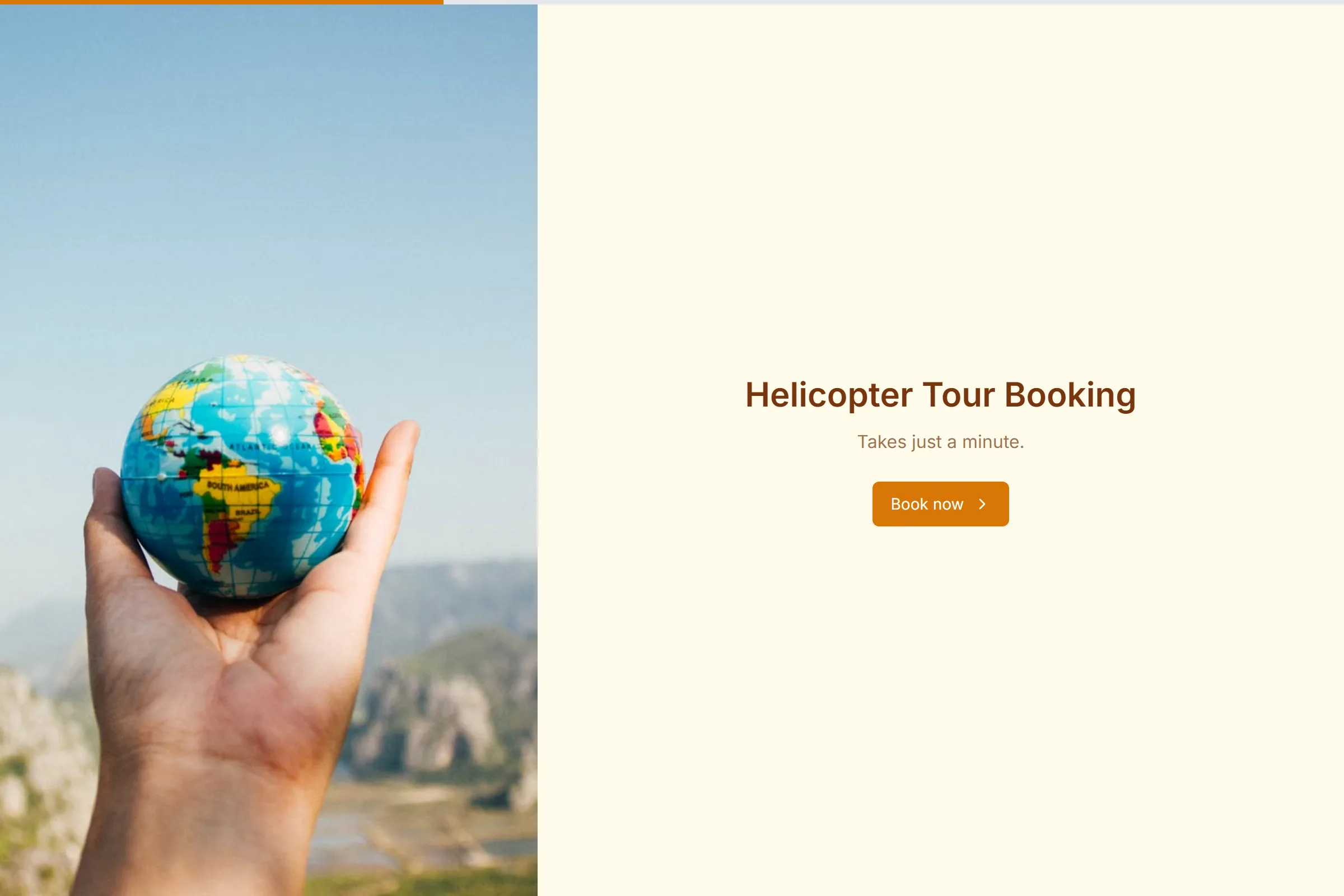 Helicopter Tour Booking template preview