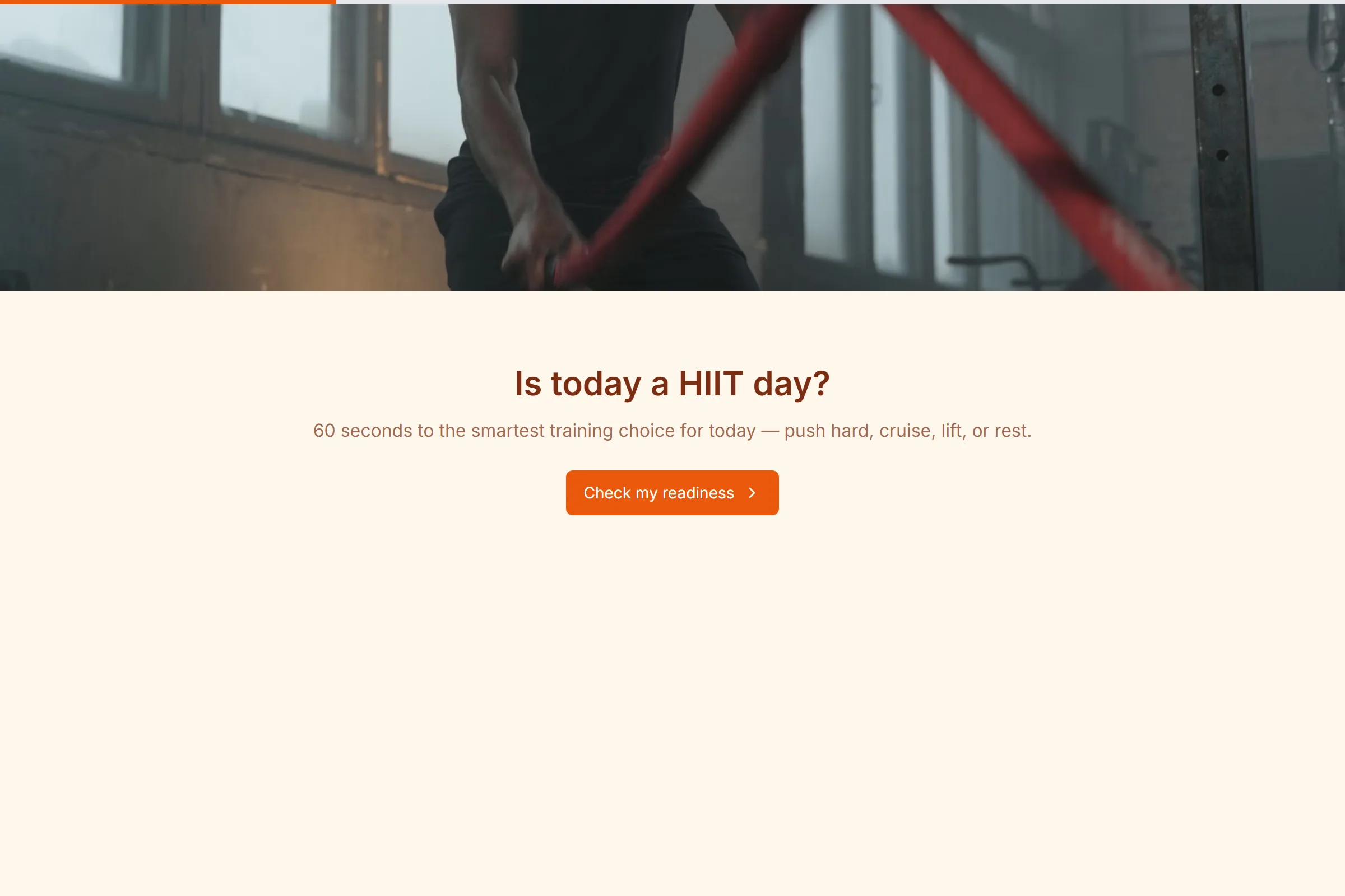 HIIT Readiness Quiz template preview