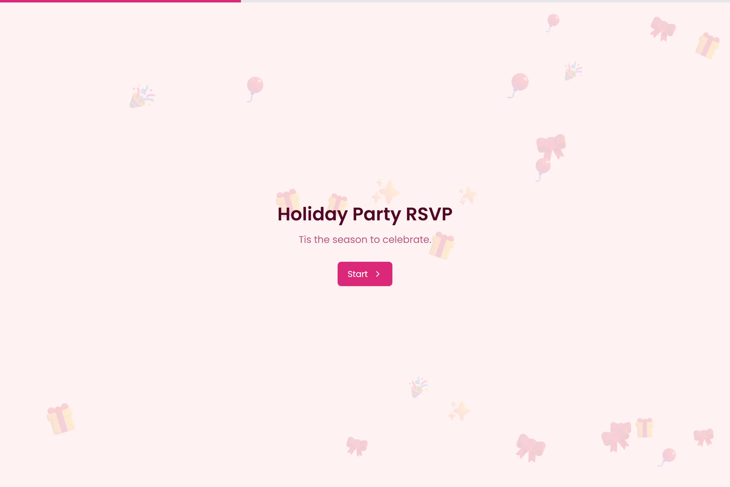 Holiday Party RSVP template preview