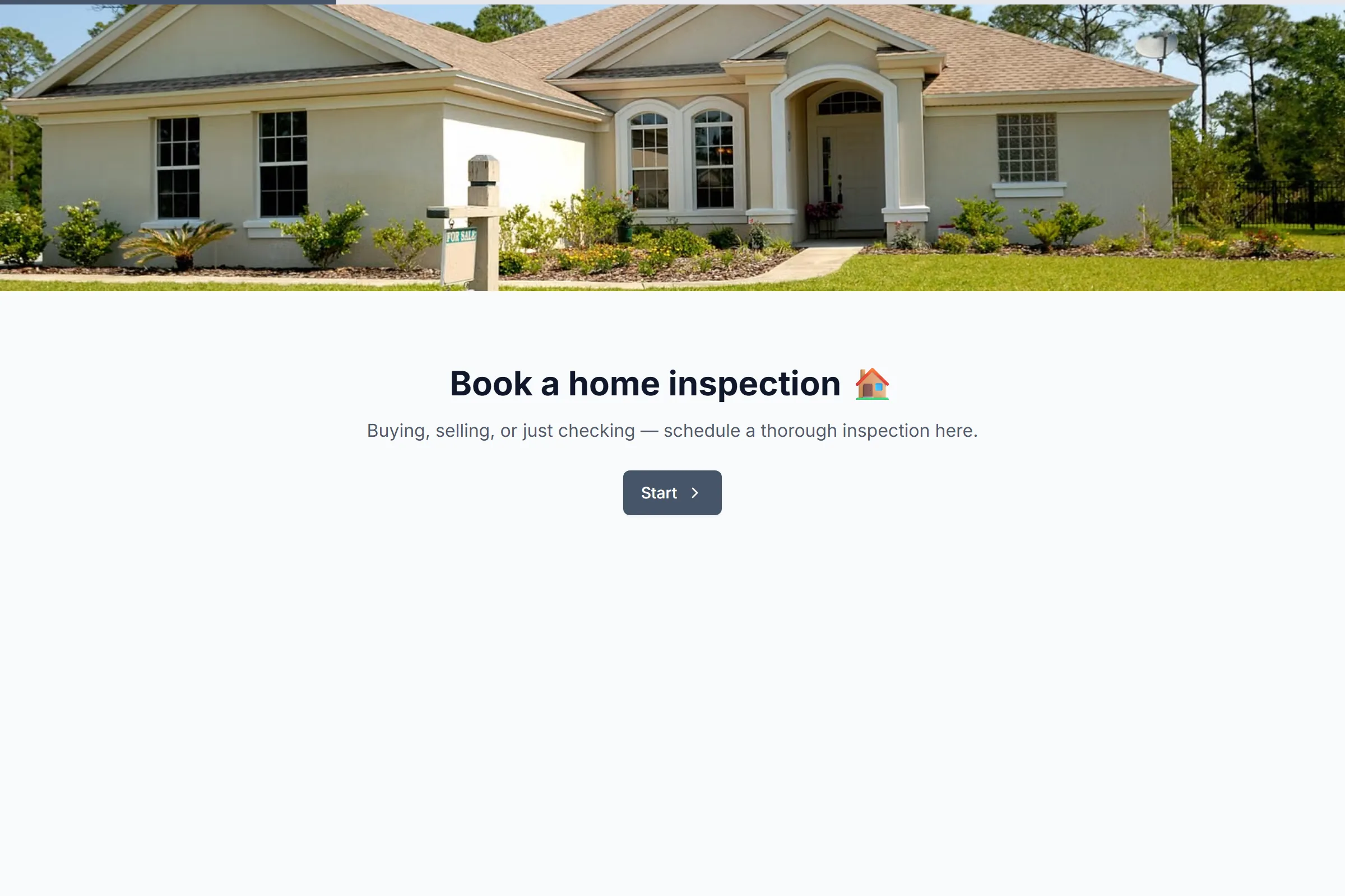 Home Inspection Booking template preview