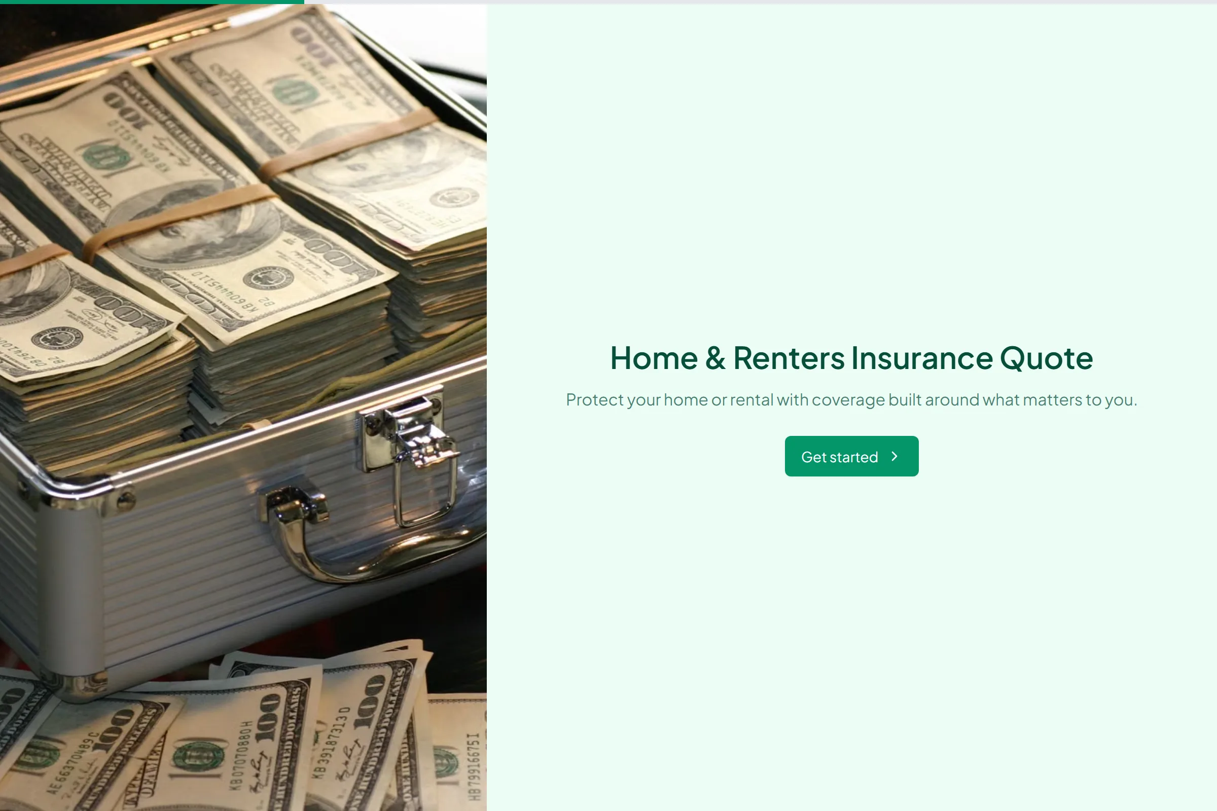 Home & Renters Insurance Quote template preview