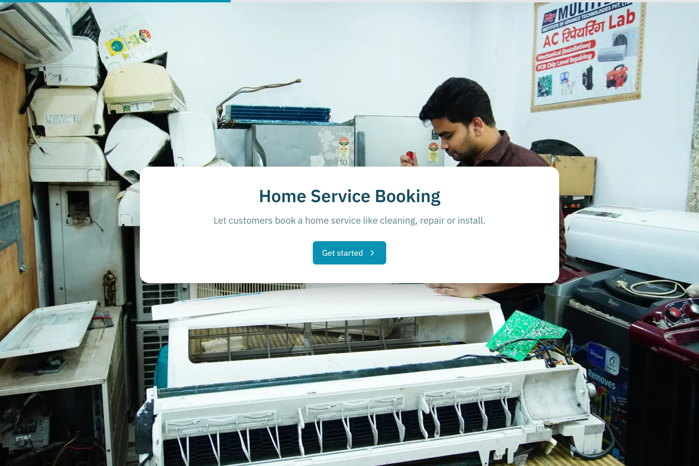 Home Service Booking template preview