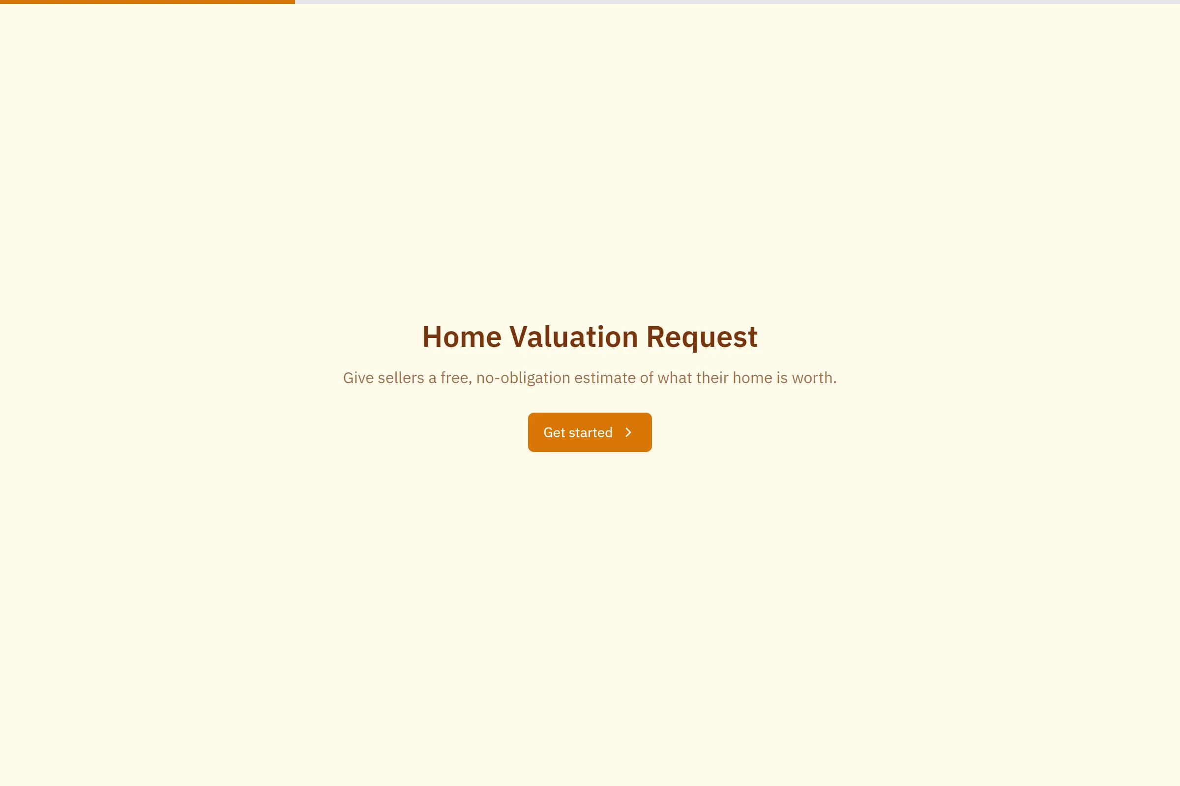 Home Valuation Request template preview