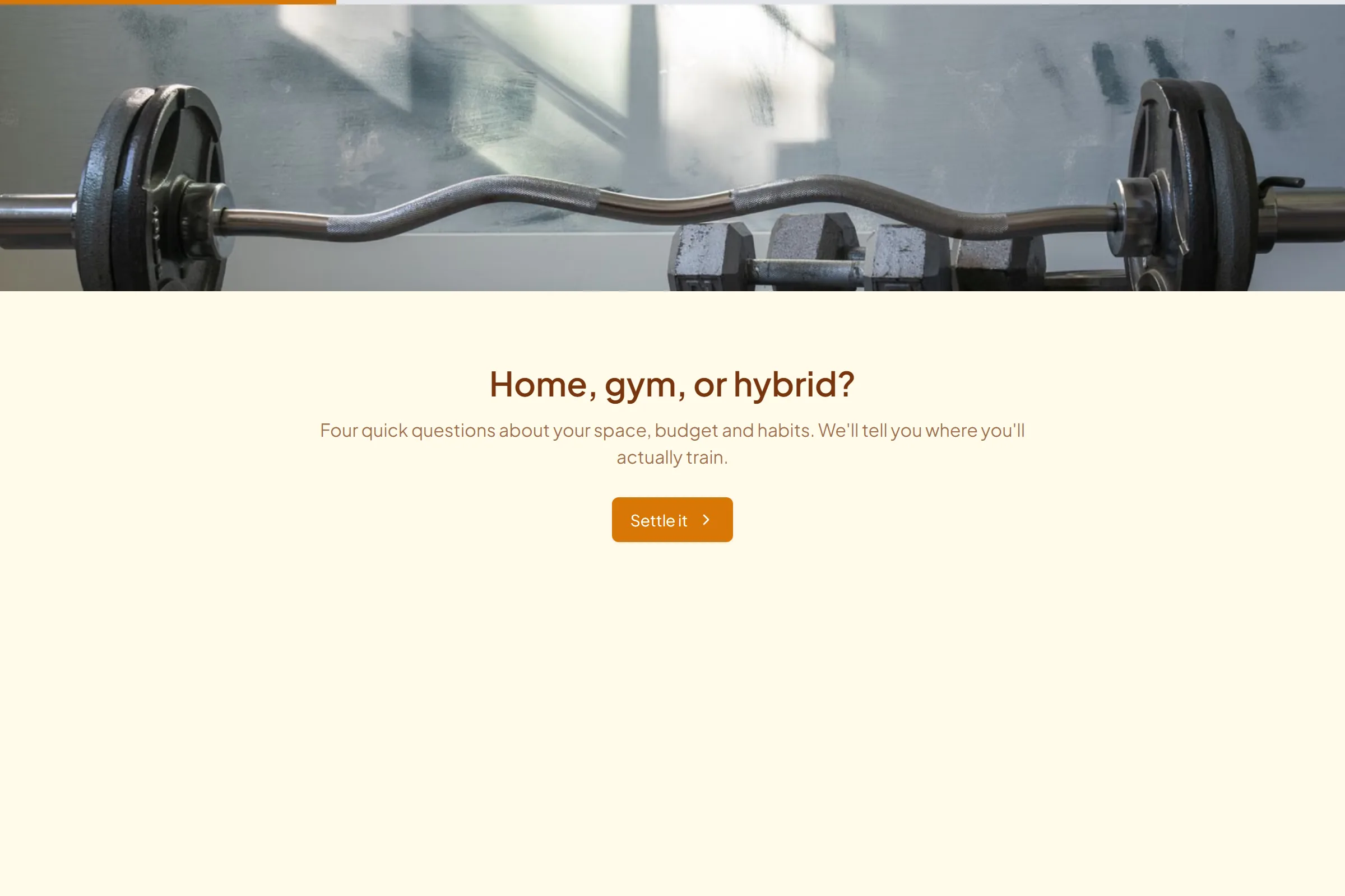 Home vs Gym Workout Finder template preview