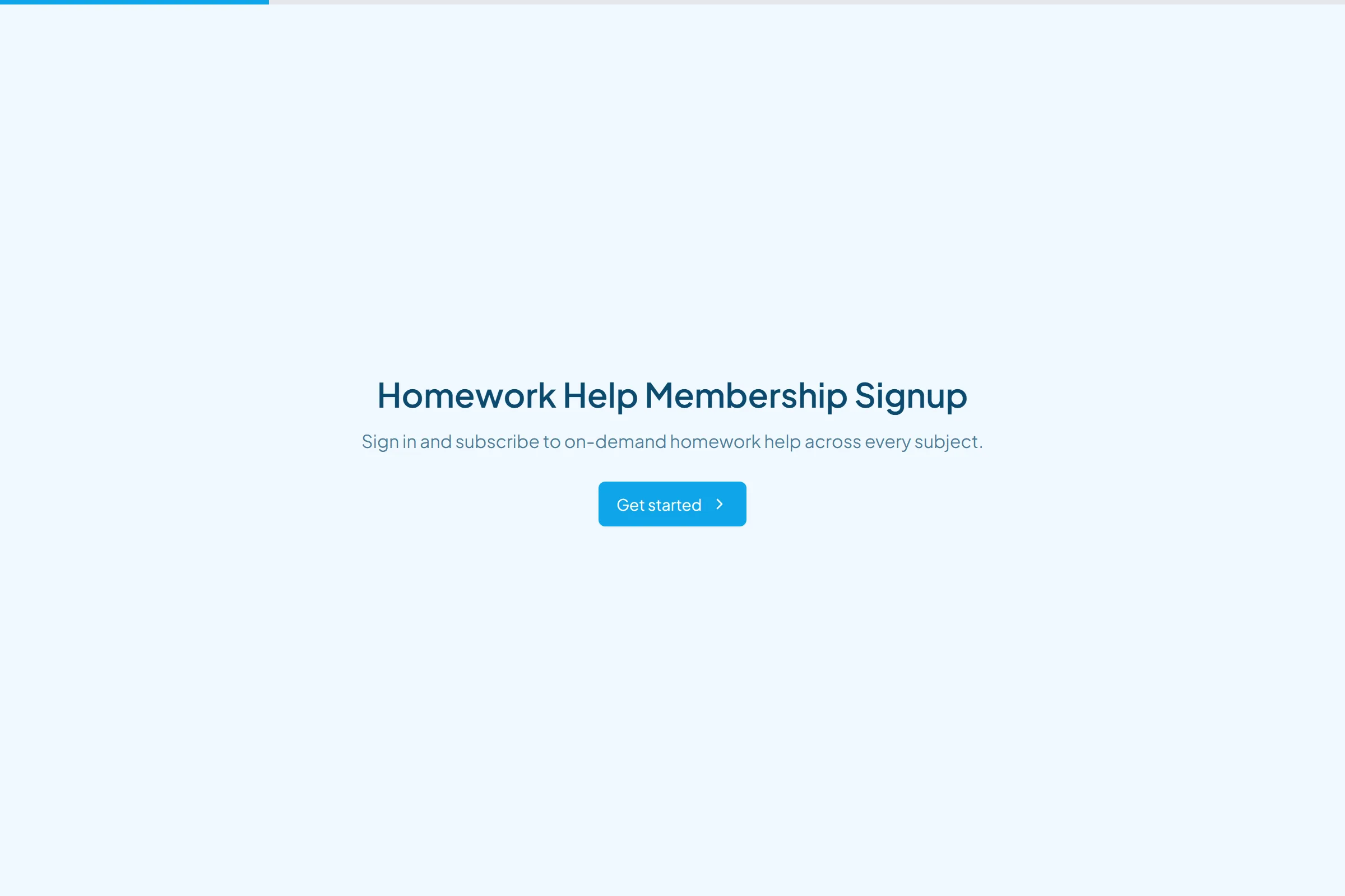 Homework Help Membership Signup template preview