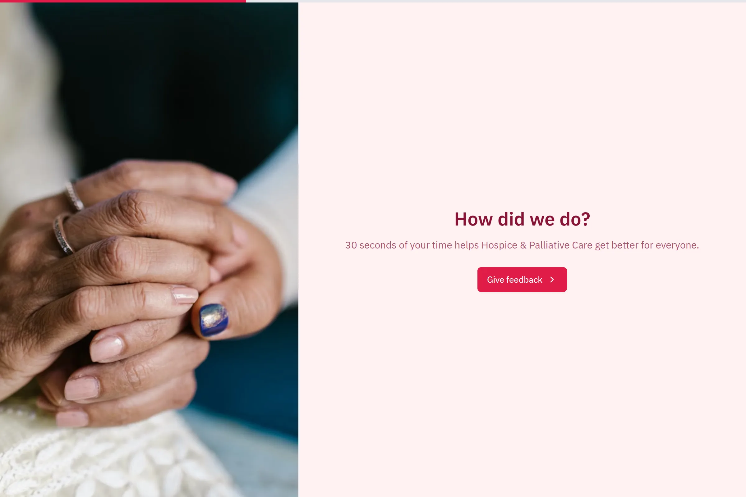 Hospice & Palliative Care Quick Feedback template preview
