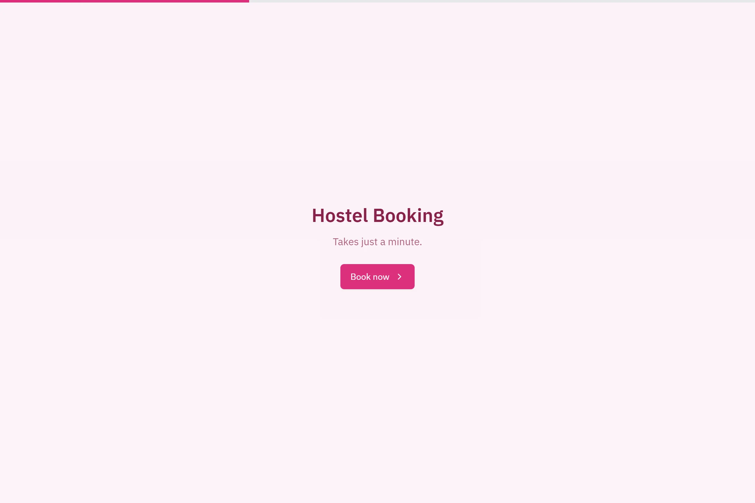 Hostel Booking template preview