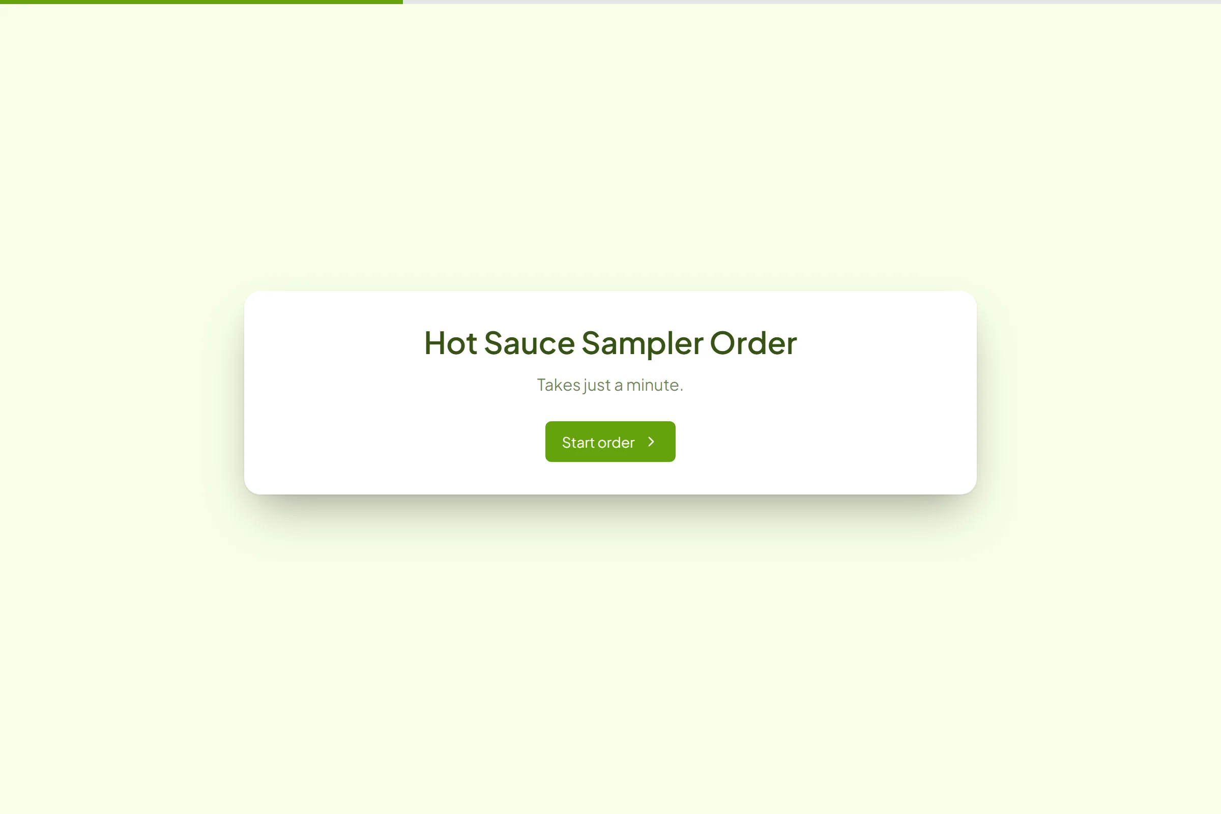 Hot Sauce Sampler Order template preview