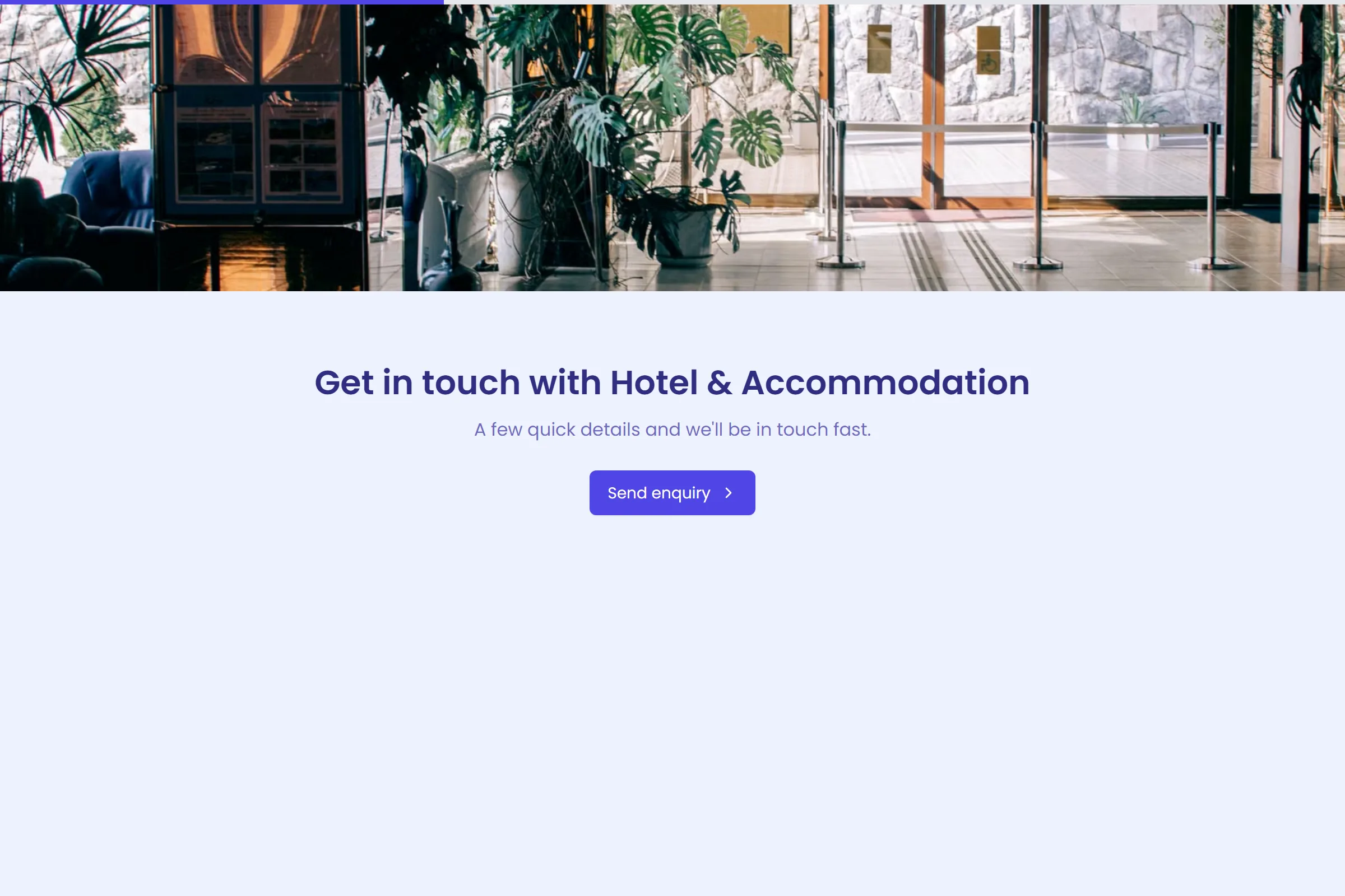 Hotel & Accommodation Enquiry template preview