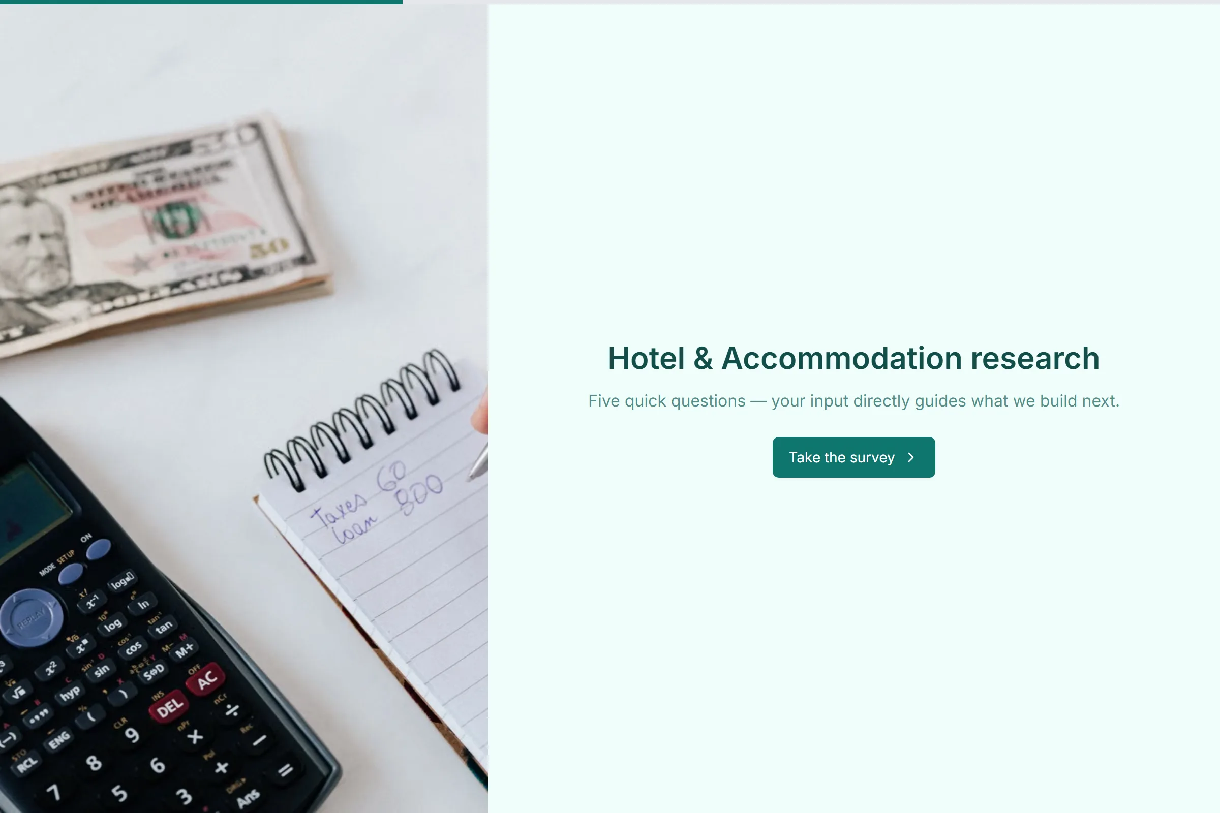 Hotel & Accommodation Market Research Survey template preview