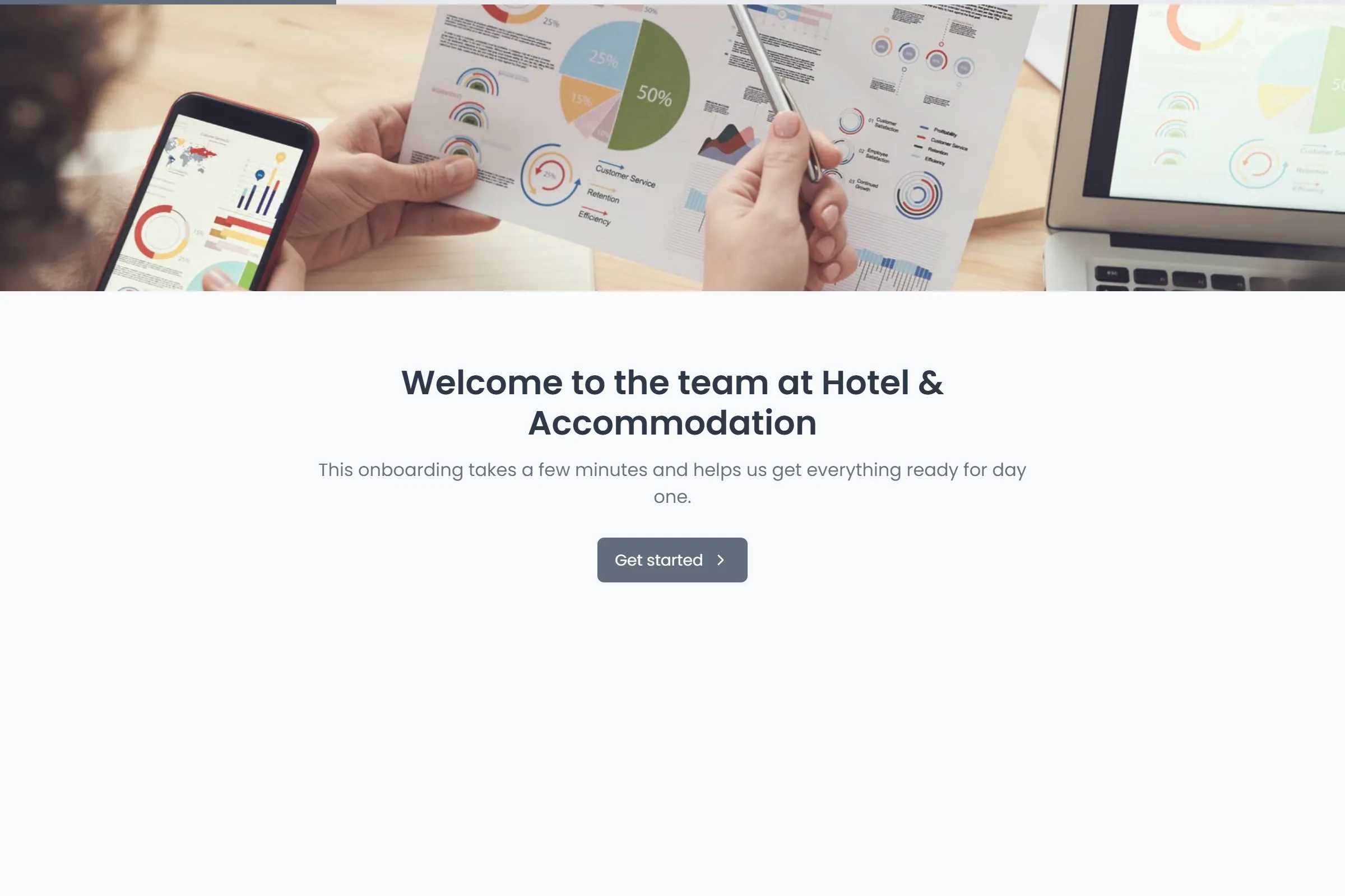 Hotel & Accommodation New Starter Onboarding template preview