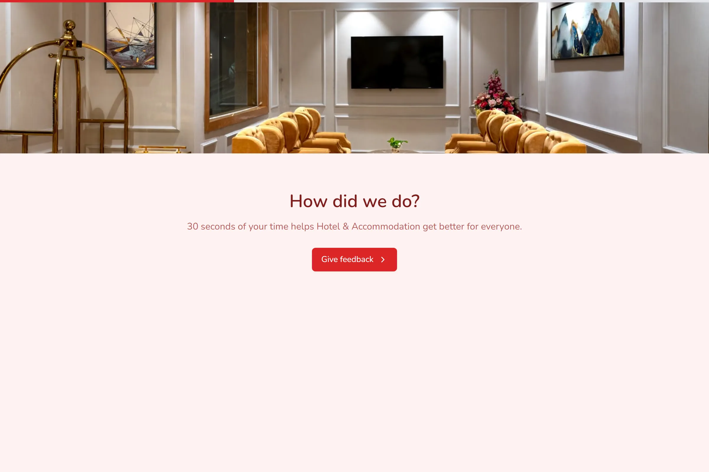 Hotel & Accommodation Quick Feedback template preview