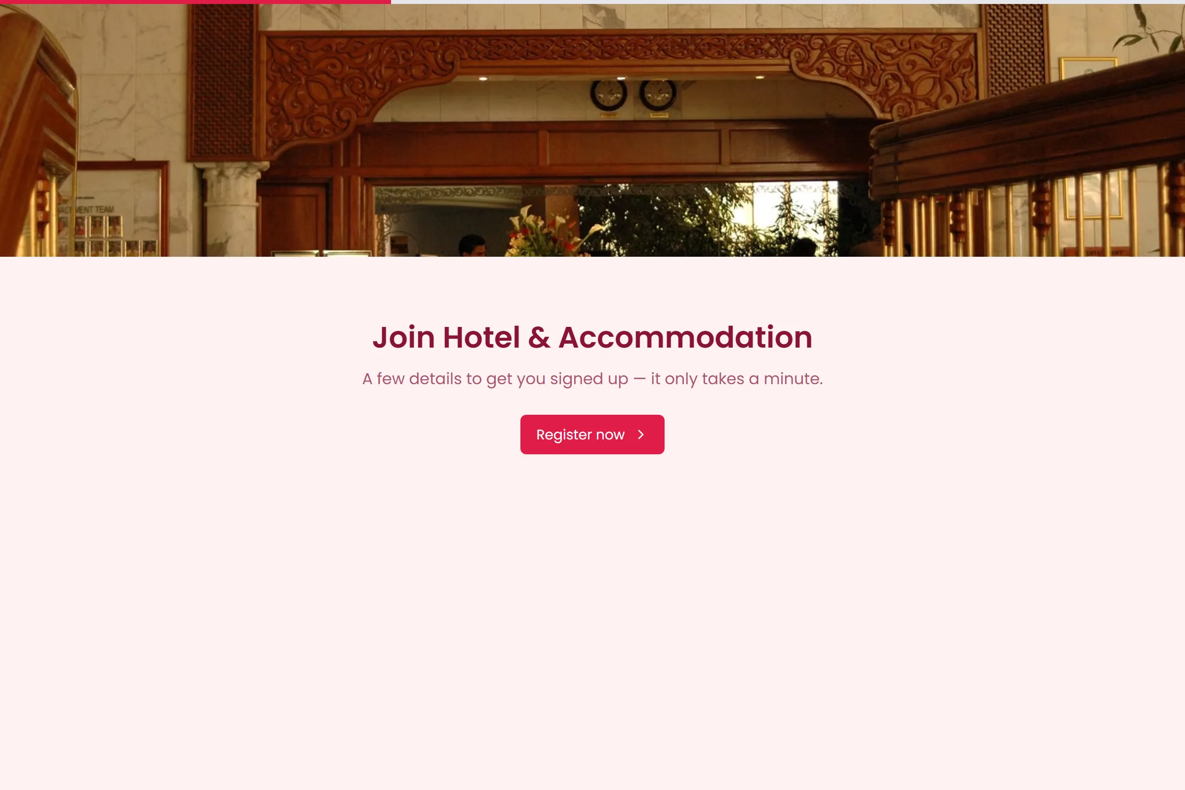 Hotel & Accommodation Volunteer Application template preview