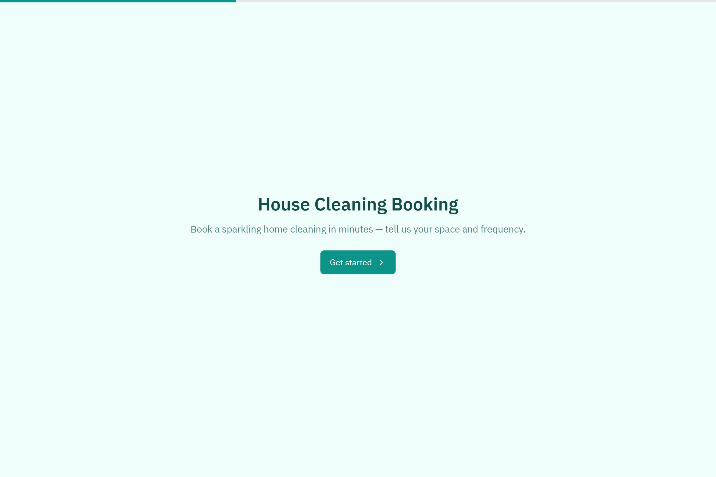 House Cleaning Booking template preview